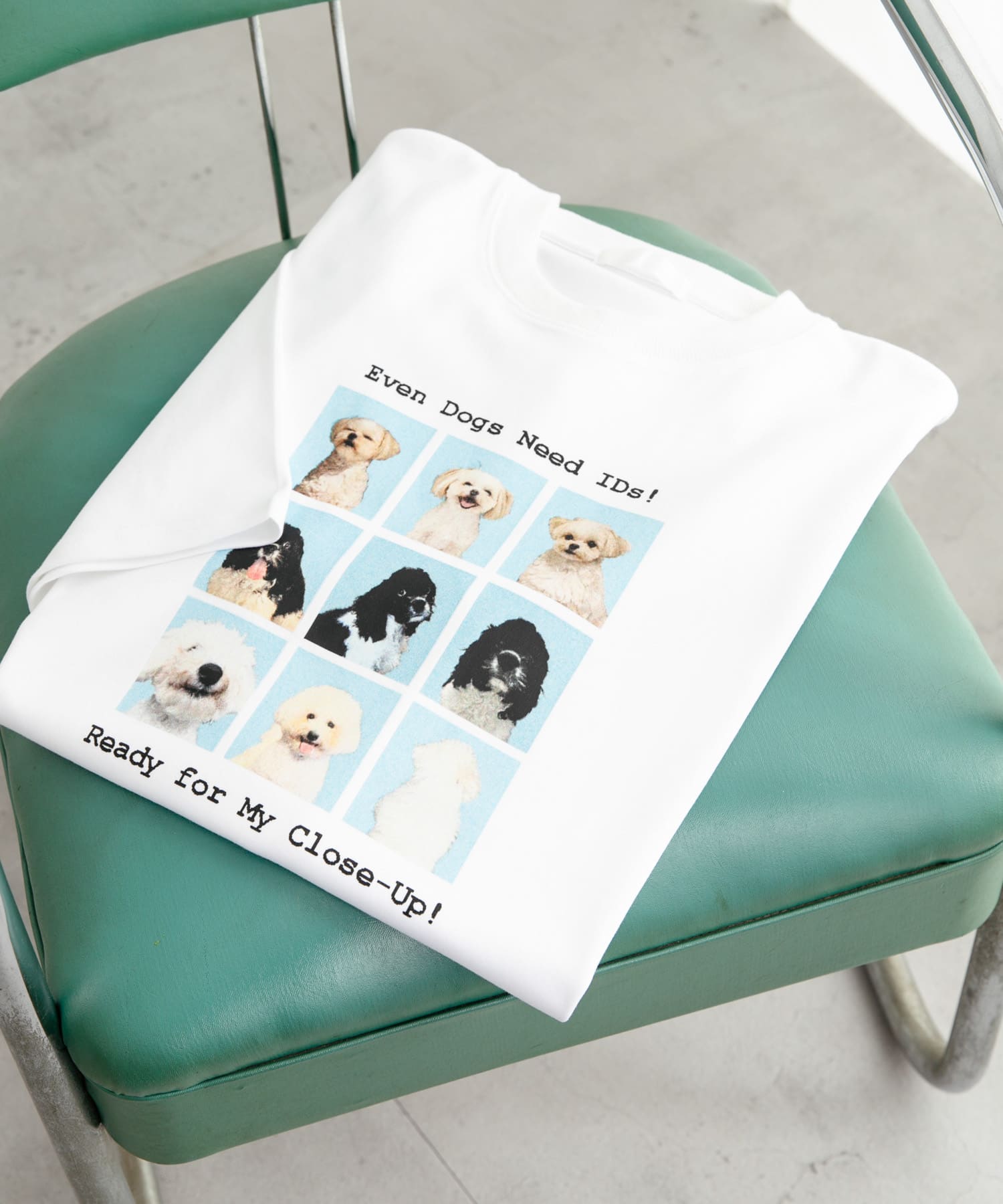 『ユニセックス』Dog graphic Short-Sleeve T-shirts WHITE L