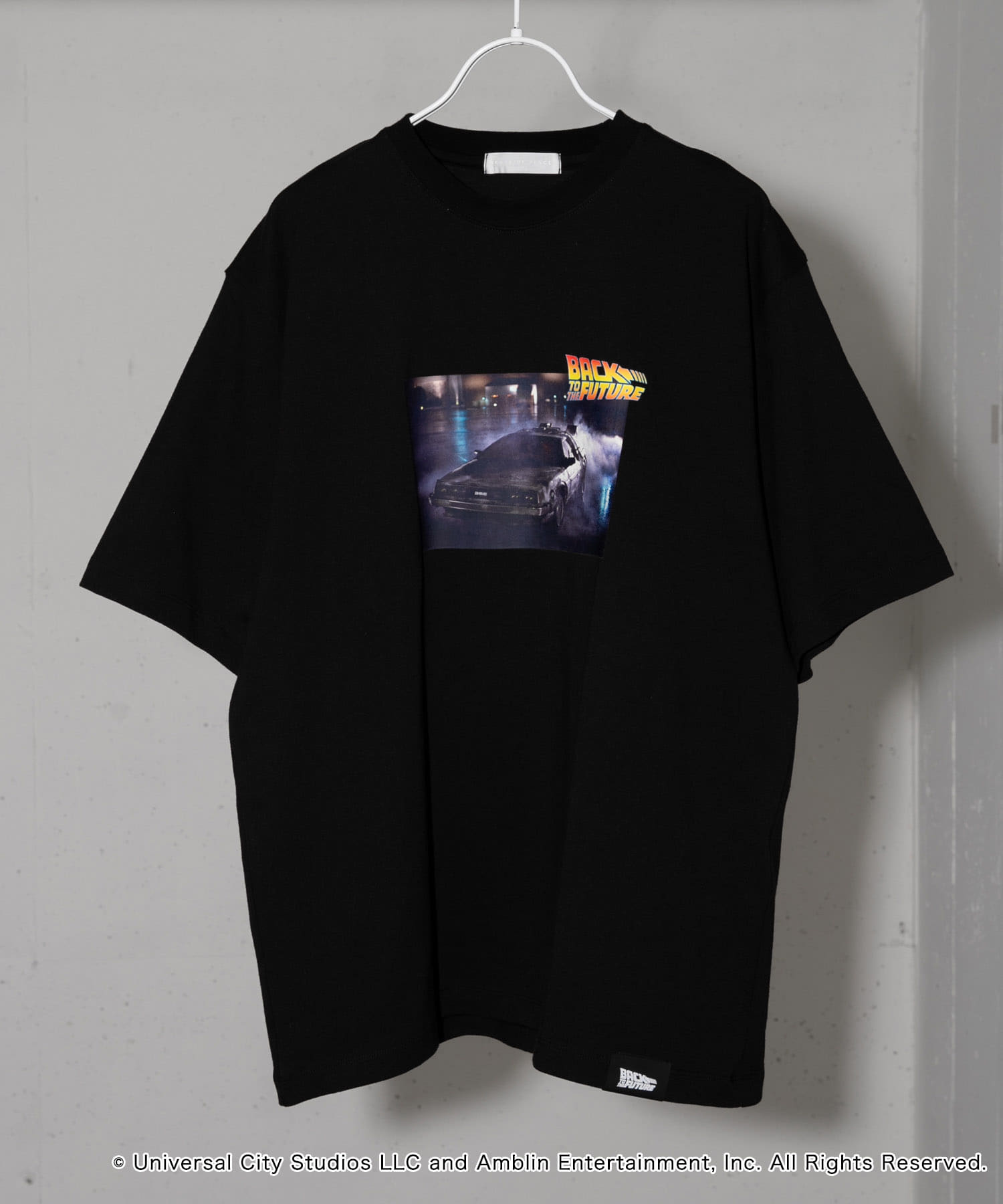『別注』SENSE OF PLACE×BTTF クルーネックプリントTシャツ C BLACK M