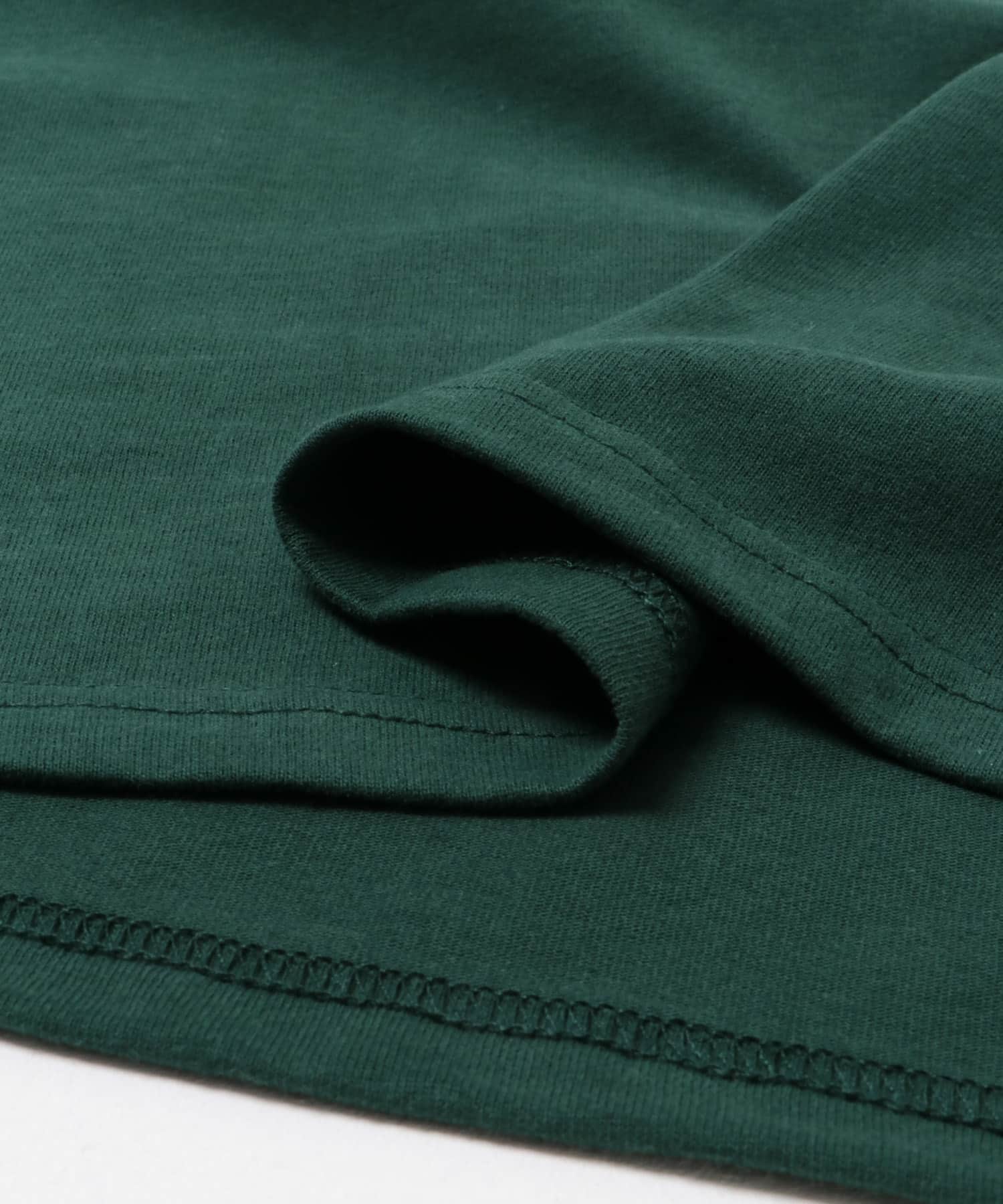 フラワーアートグラフィックショートスリーブTシャツ GREEN M