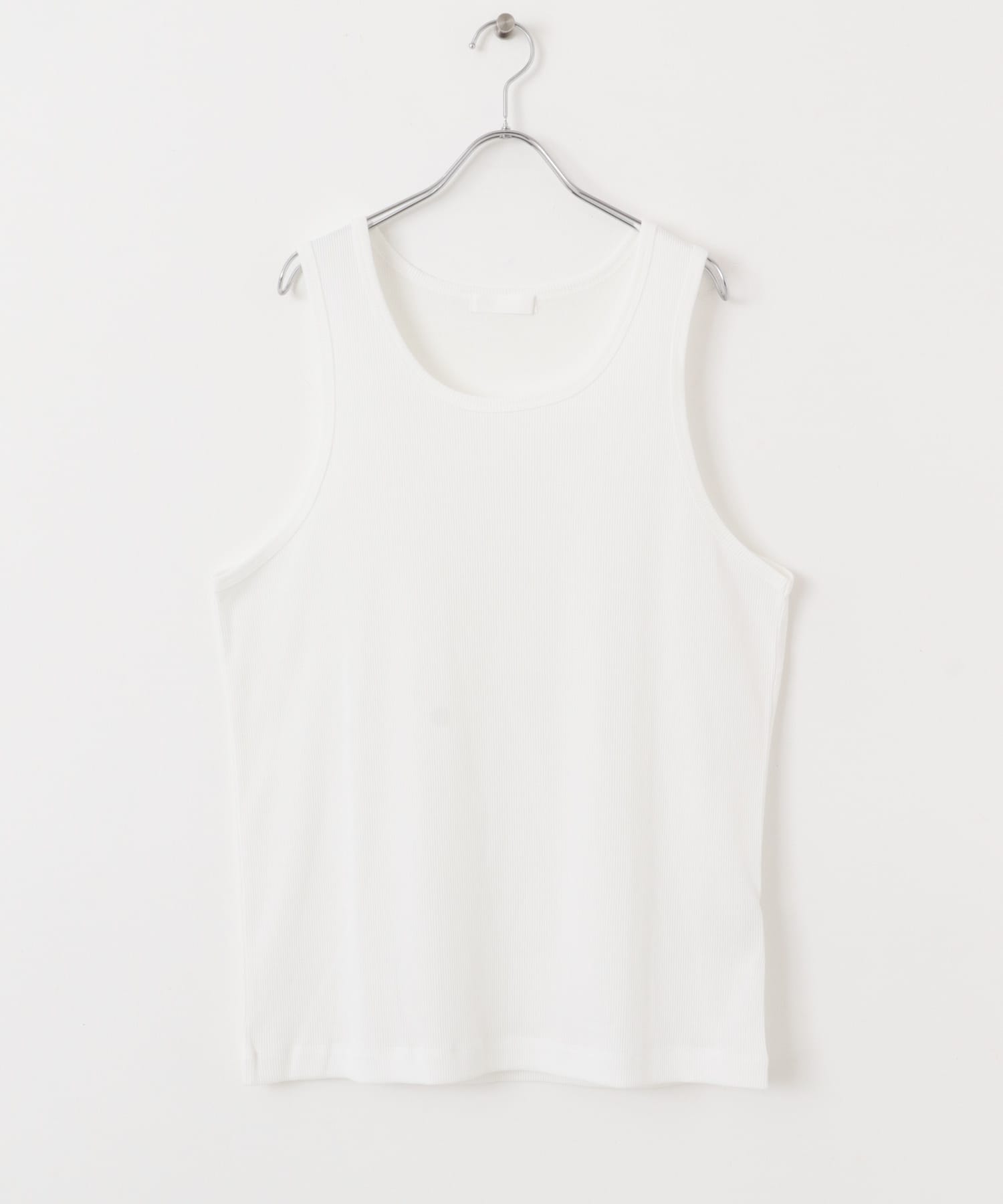 リブタンクトップ WHITE M