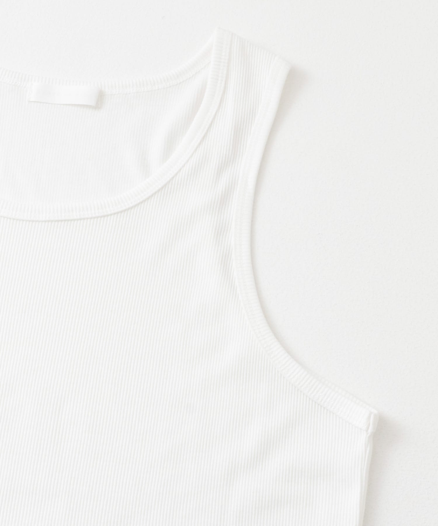リブタンクトップ WHITE M