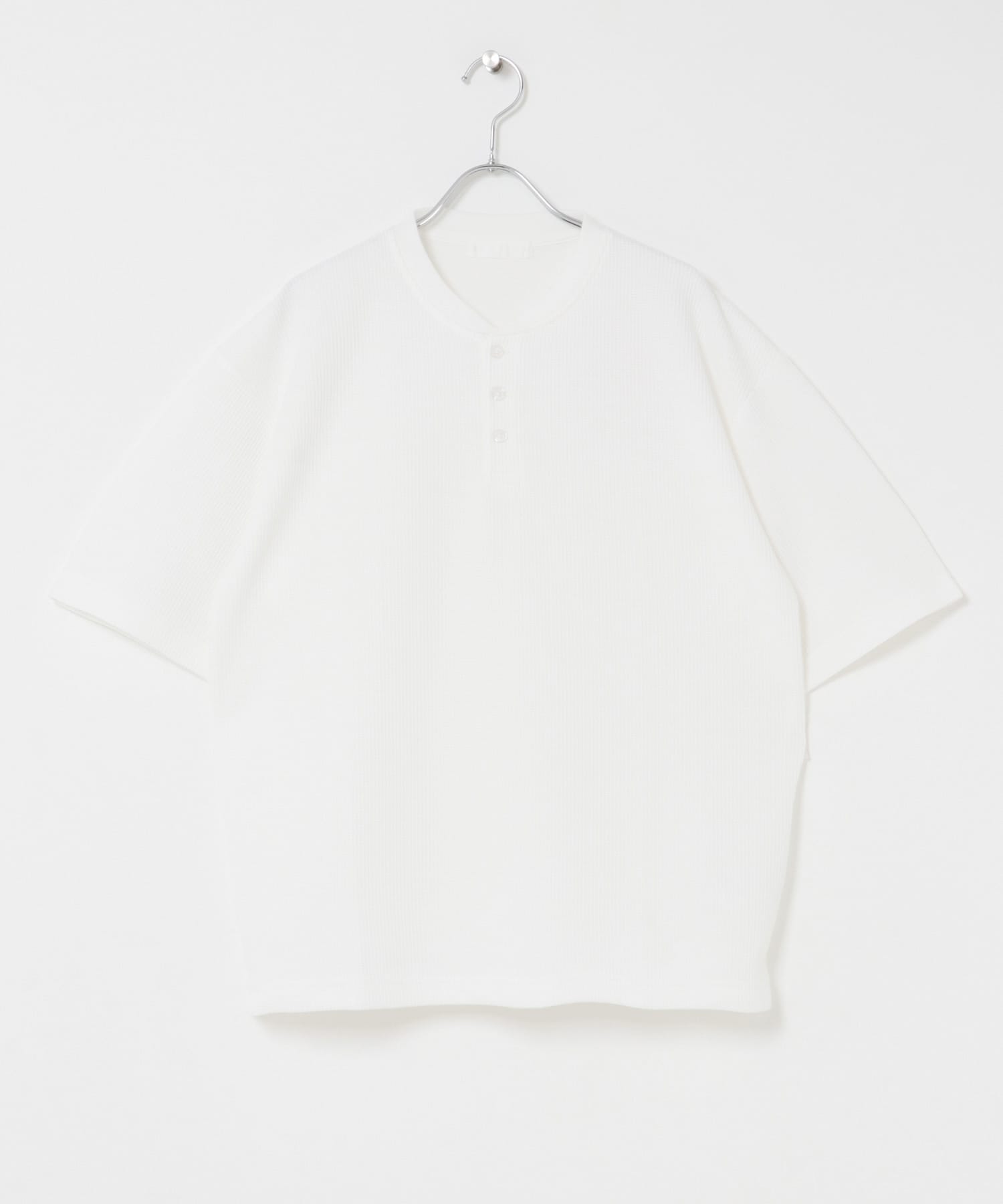 ヘンリーネックカノコプルオーバー WHITE M