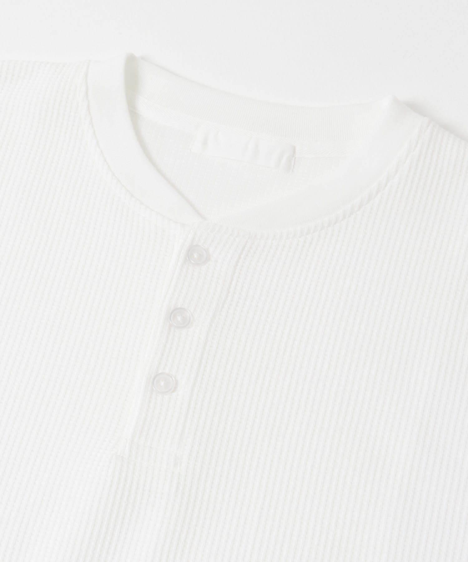 ヘンリーネックカノコプルオーバー WHITE M