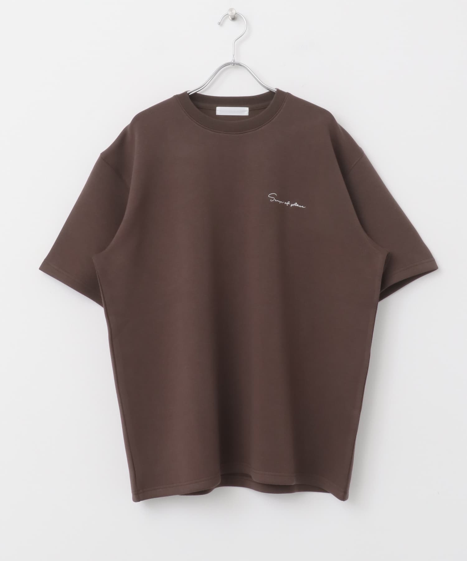 『一部WEB限定カラー』『ユニセックス』シシュウダンボールポンチショートスリーブTシャツ BRN×WHT L