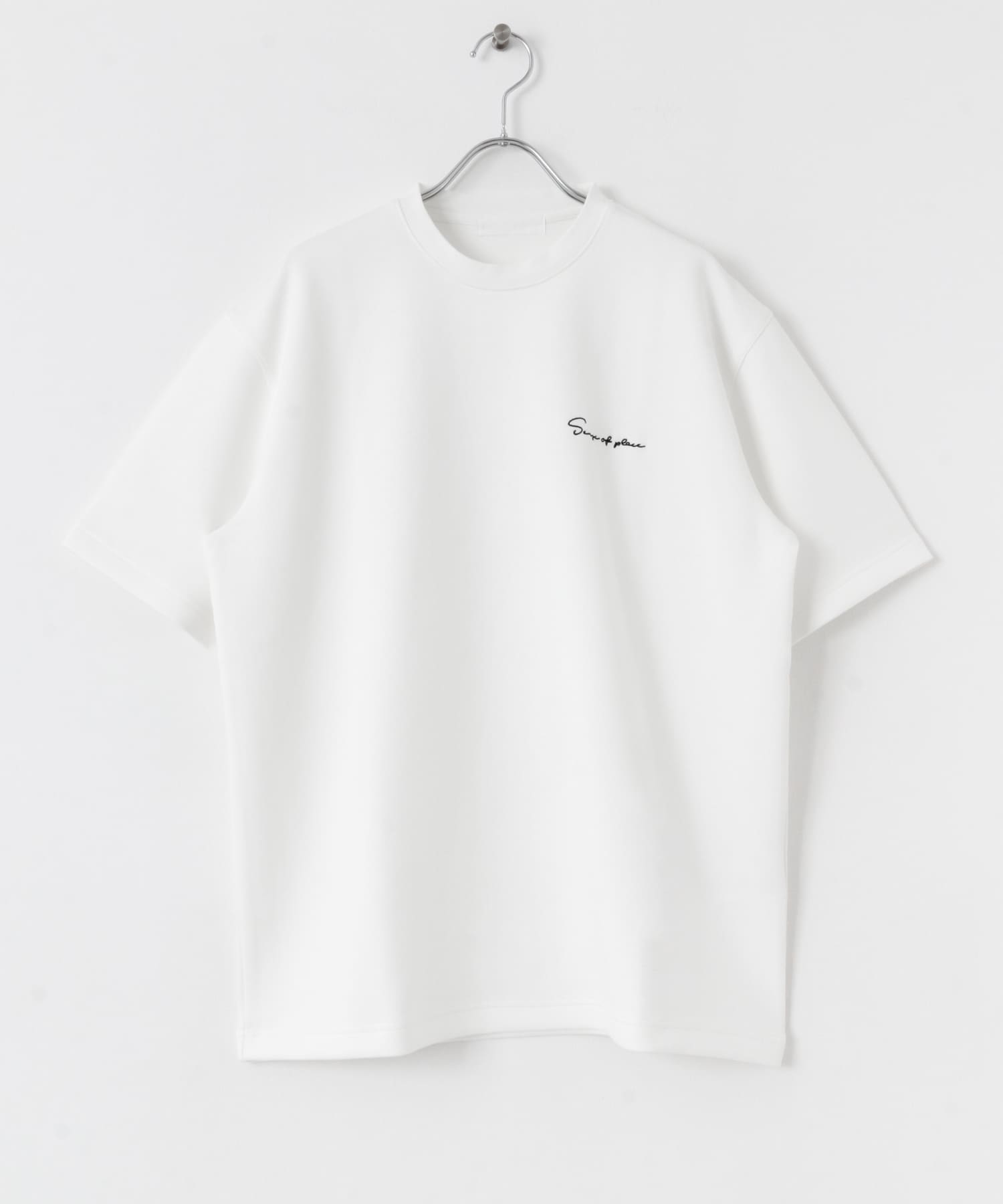 『一部WEB限定カラー』『ユニセックス』シシュウダンボールポンチショートスリーブTシャツ WHT×BLK M