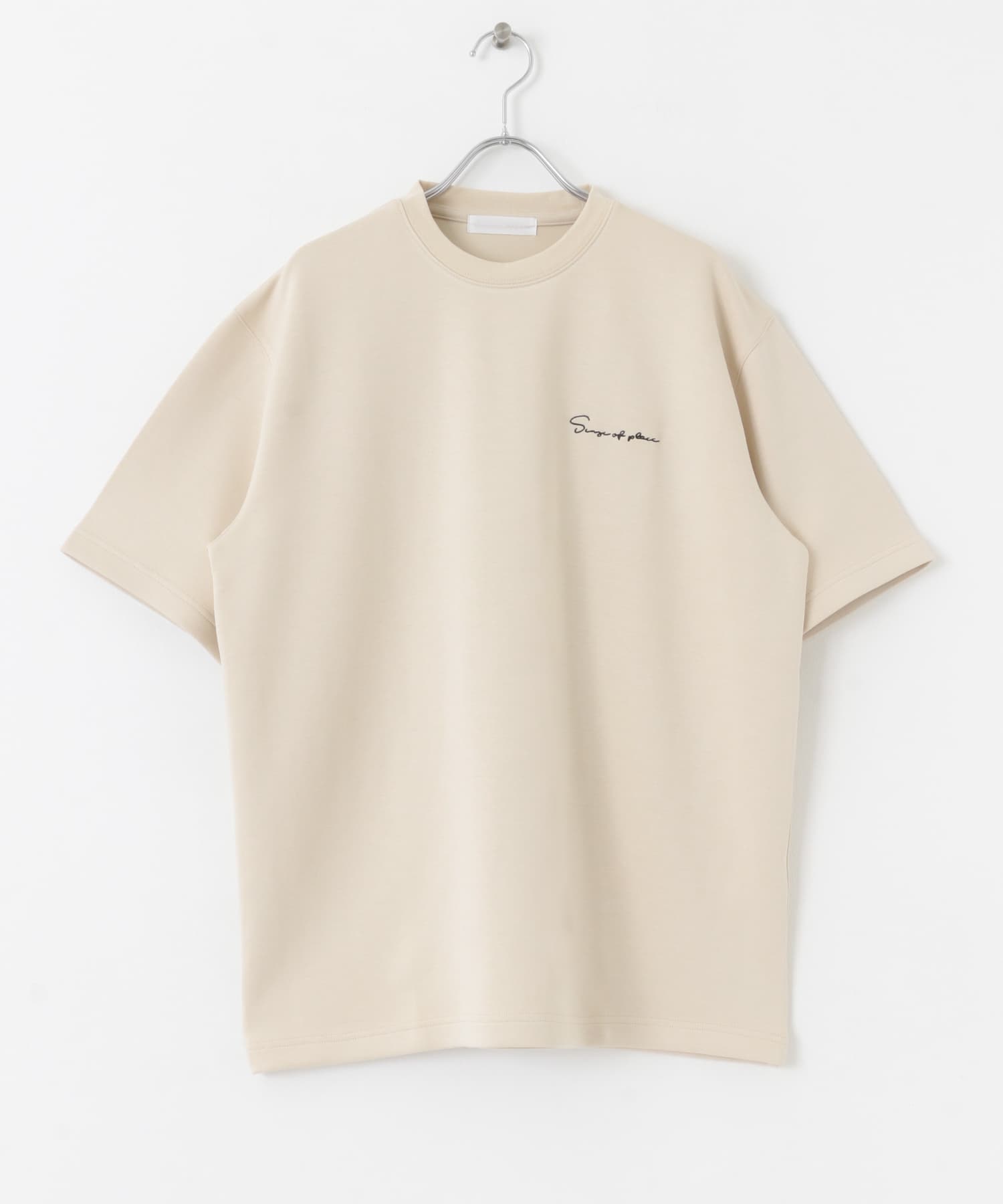 『一部WEB限定カラー』『ユニセックス』シシュウダンボールポンチショートスリーブTシャツ GRE×BLK M