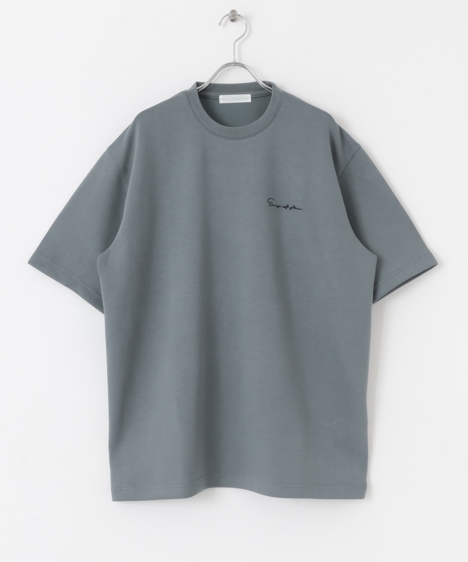 『一部WEB限定カラー』『ユニセックス』シシュウダンボールポンチショートスリーブTシャツ BLU×BLK M