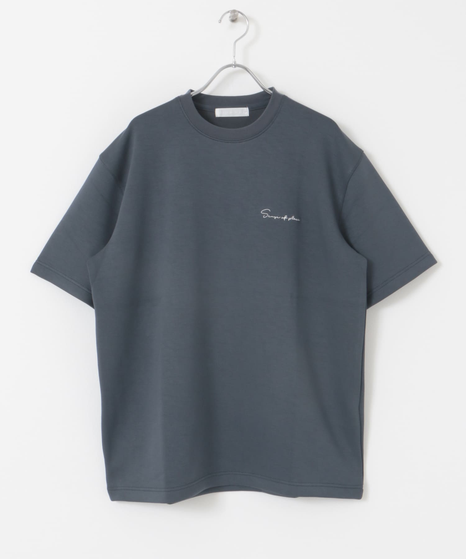 『一部WEB限定カラー』『ユニセックス』シシュウダンボールポンチショートスリーブTシャツ D.BLU×WHT M