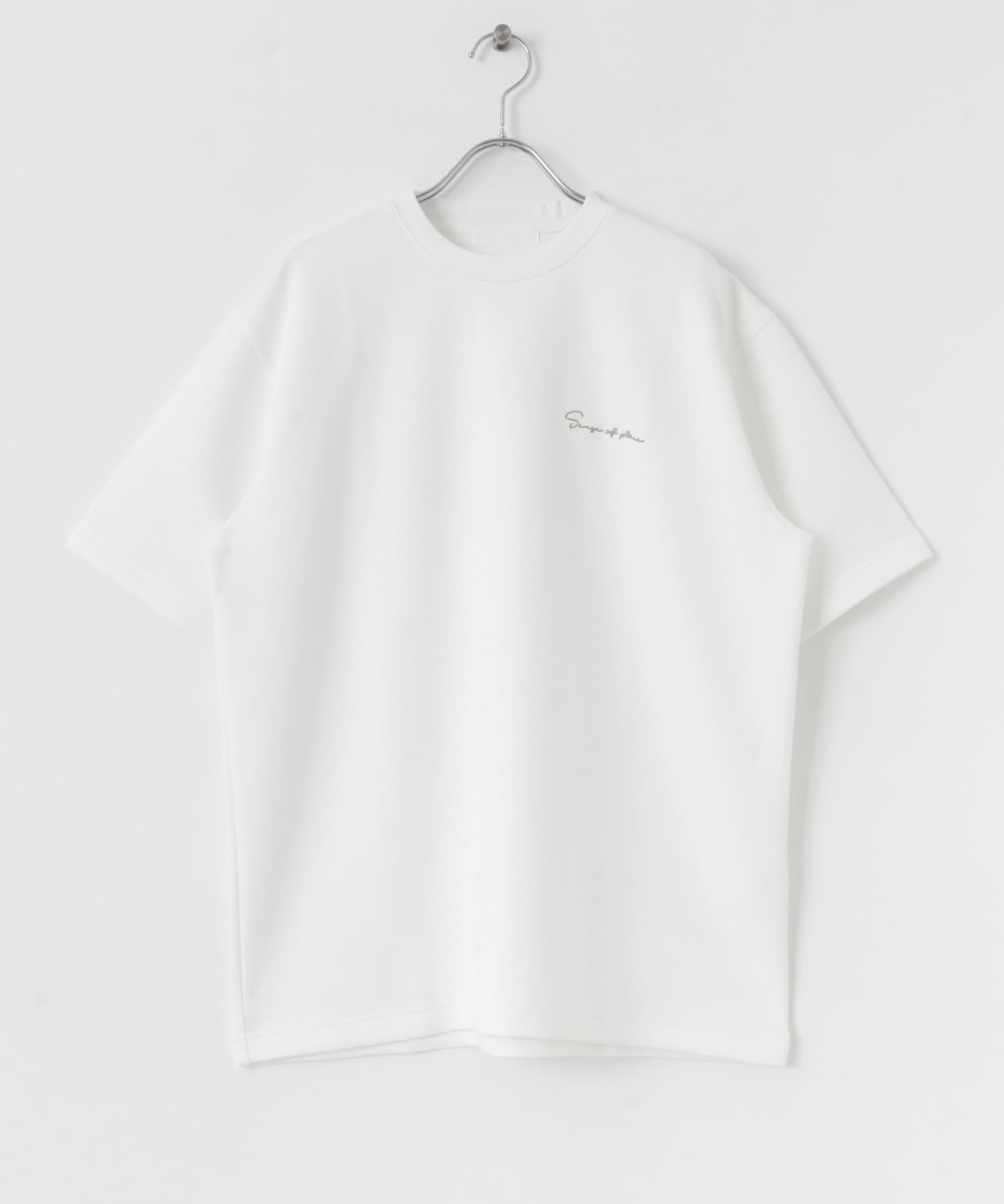 『一部WEB限定カラー』『ユニセックス』シシュウダンボールポンチショートスリーブTシャツ WHT×WHT M