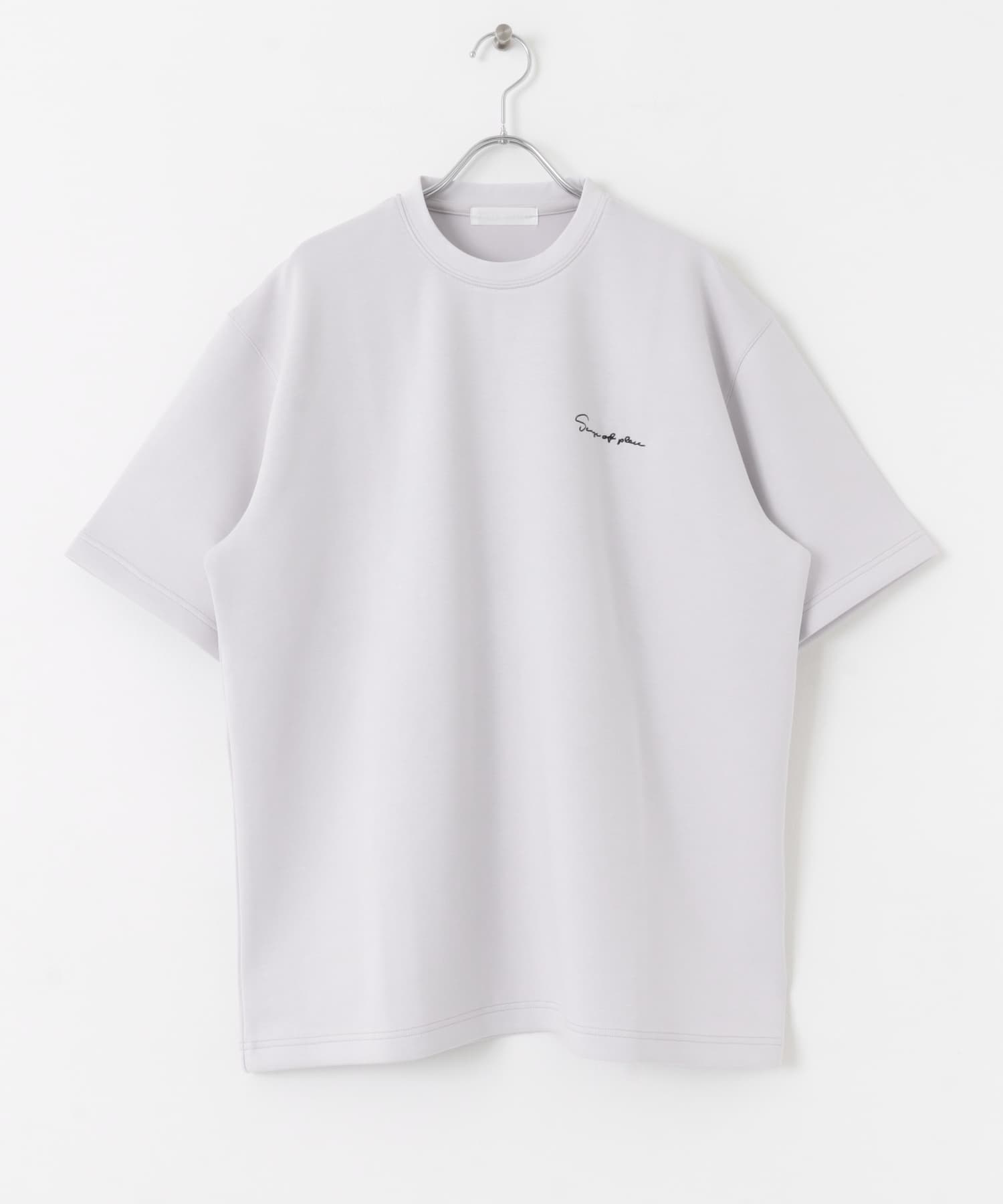 『一部WEB限定カラー』『ユニセックス』シシュウダンボールポンチショートスリーブTシャツ L.GRY×BLK M