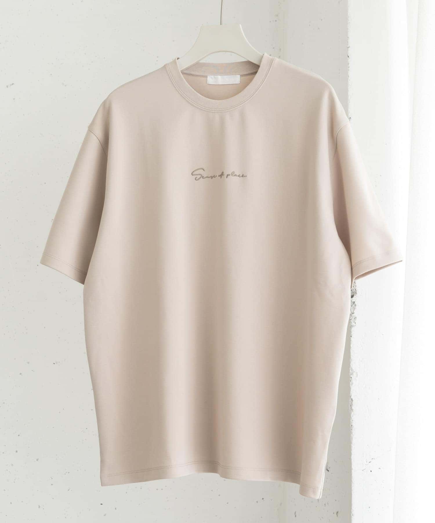 『ユニセックス』シシュウポンチショートスリーブTシャツ GRE×GRE L