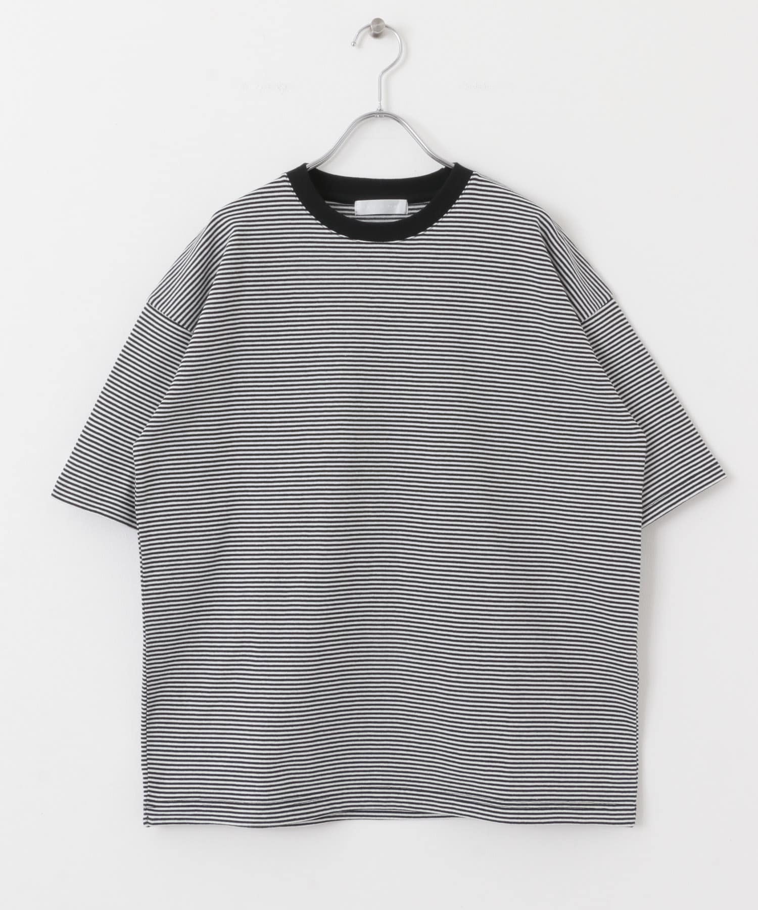 『ユニセックス』アソートドローコードショートスリーブTシャツ BLK×WHT M