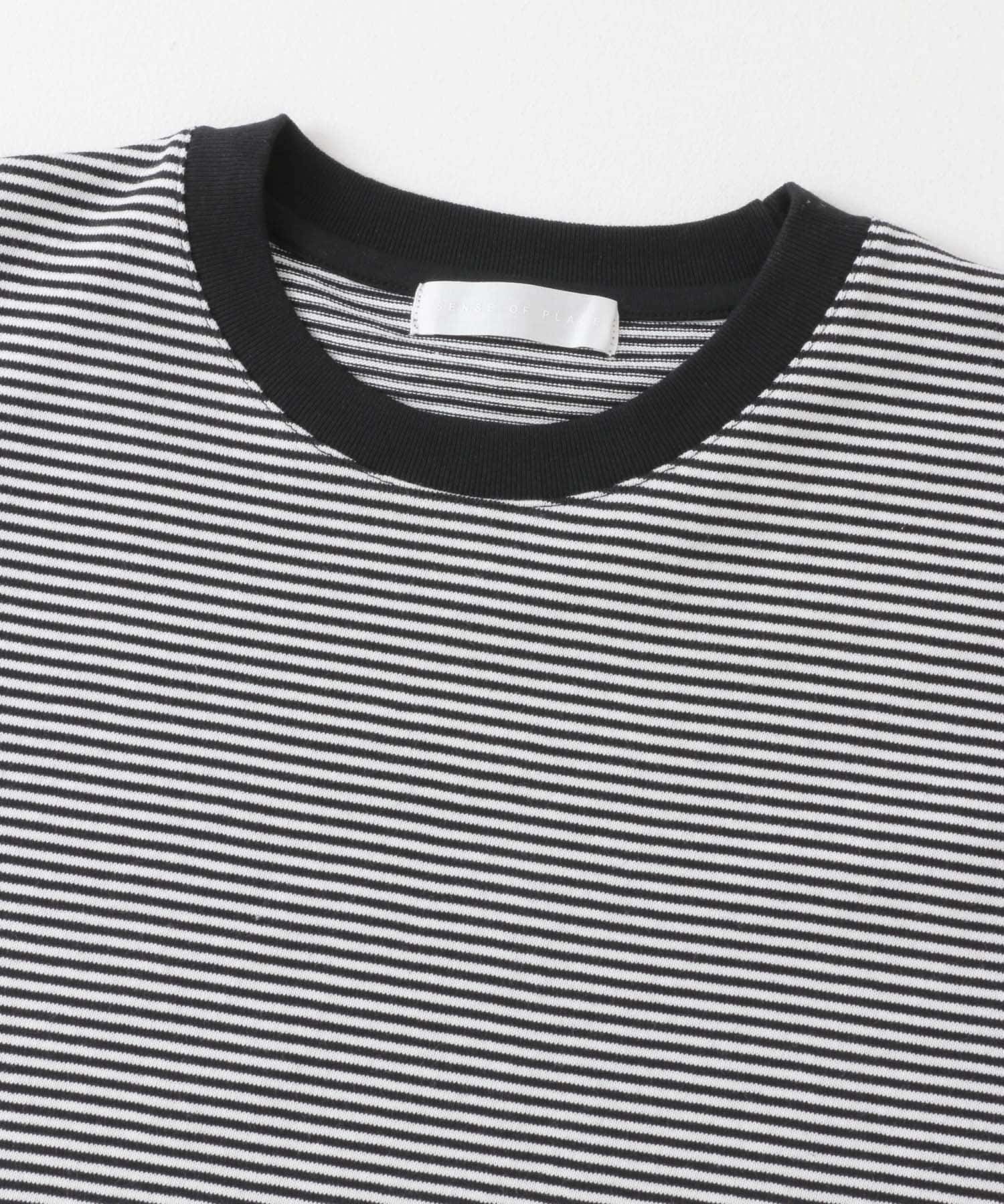 『ユニセックス』アソートドローコードショートスリーブTシャツ BLK×WHT M