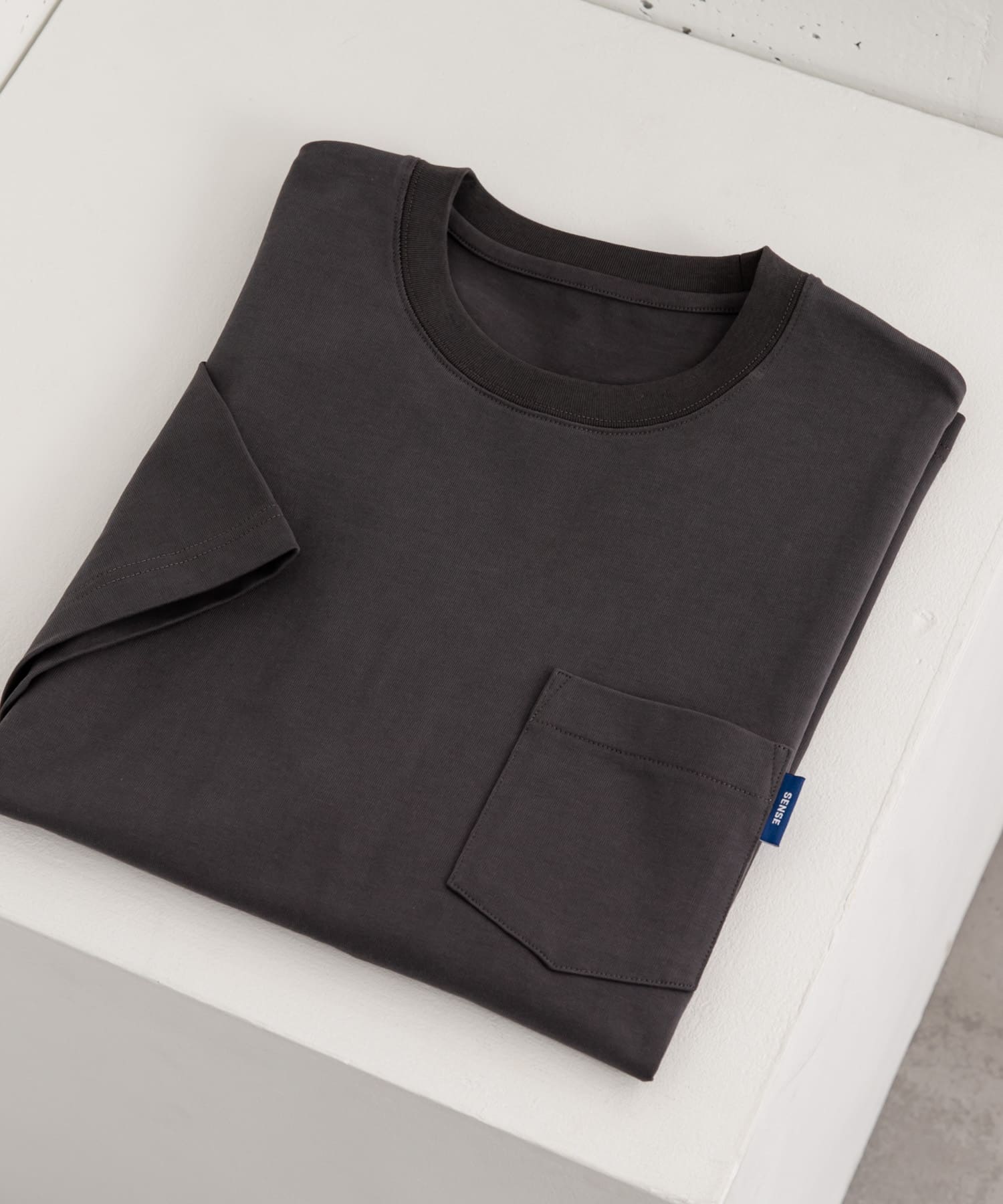 『WEB限定』『ユニセックス』ピスネーム付きポケットショートスリーブTシャツ CHARCOAL L