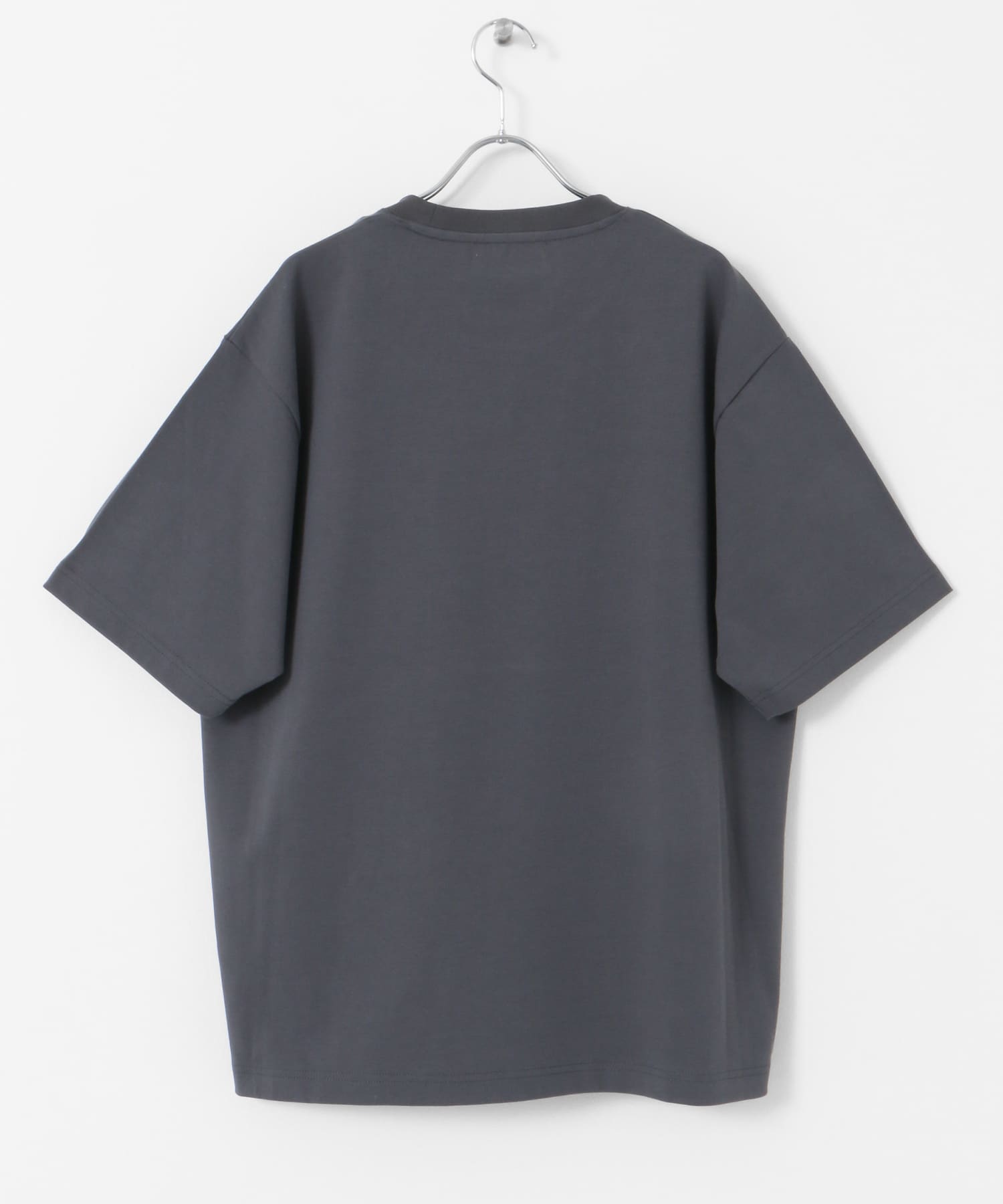 『WEB限定』『ユニセックス』ピスネーム付きポケットショートスリーブTシャツ CHARCOAL M