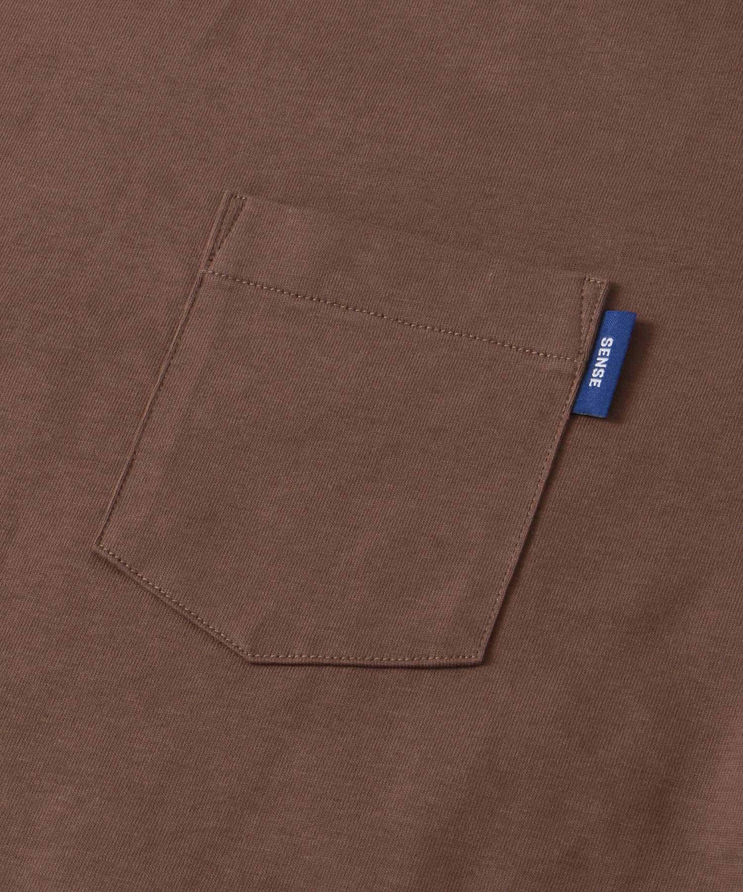 『WEB限定』『ユニセックス』ピスネーム付きポケットショートスリーブTシャツ BROWN M