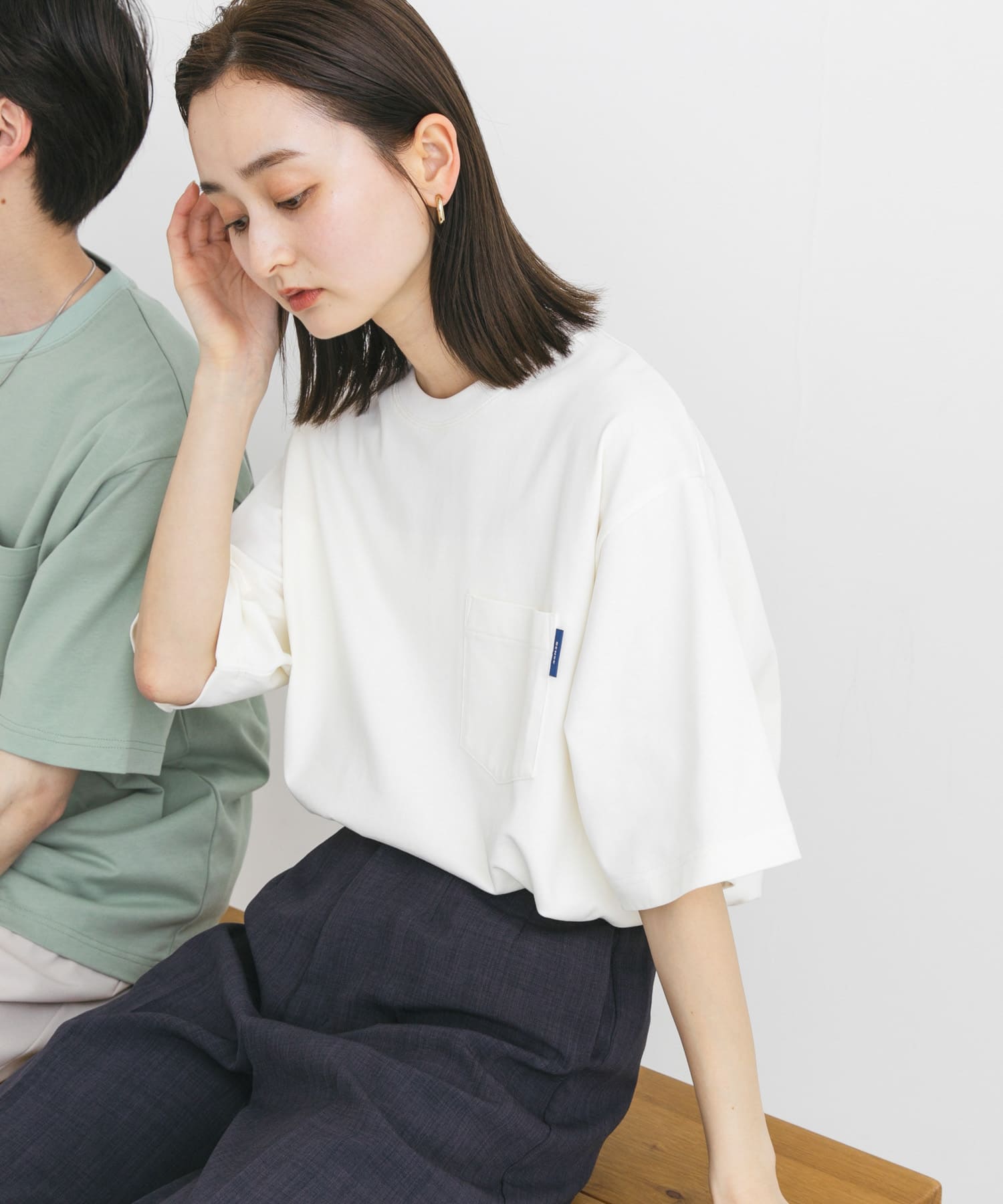 『WEB限定』『ユニセックス』ピスネーム付きポケットショートスリーブTシャツ