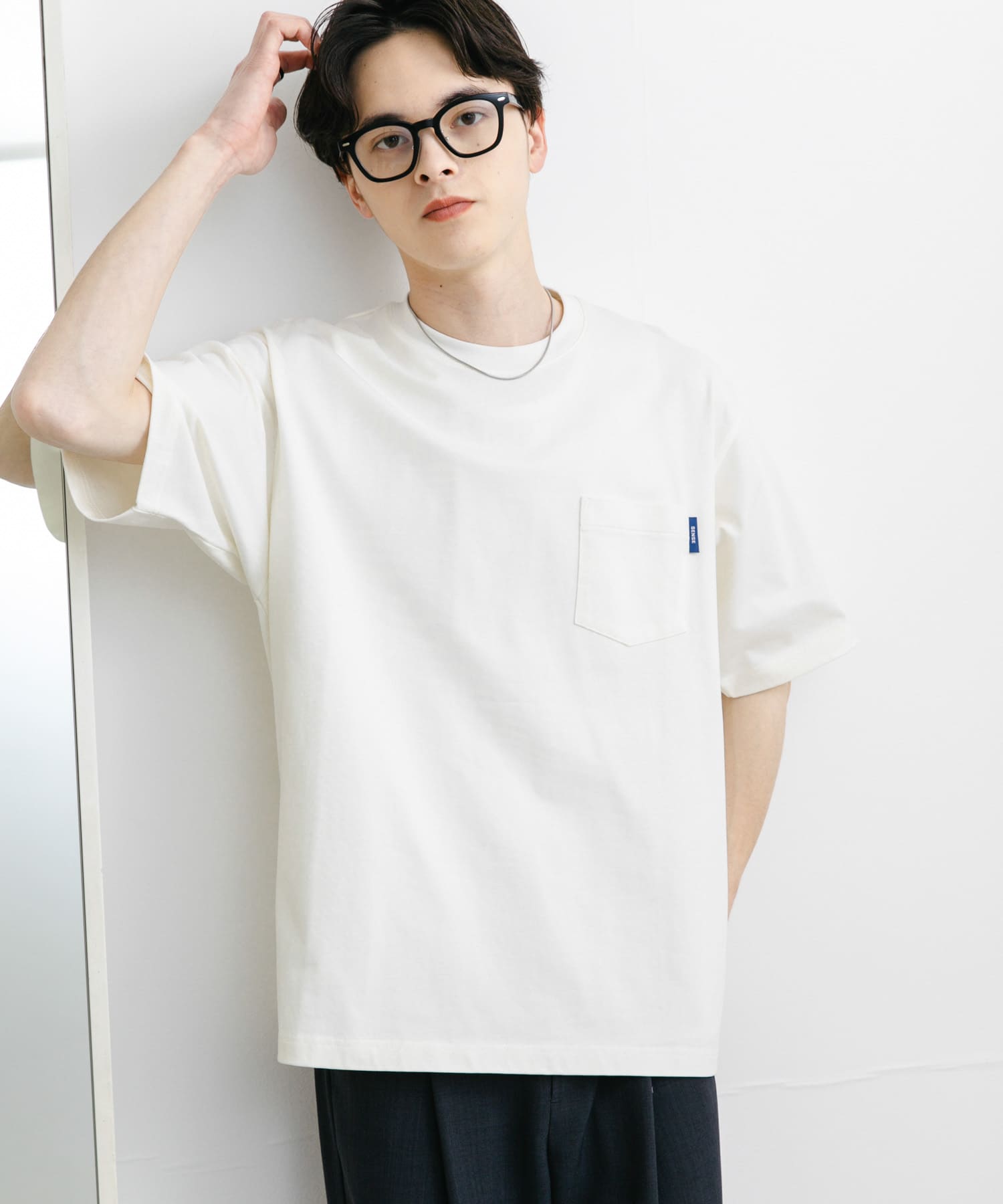 WEB限定』『ユニセックス』ピスネーム付きポケットショートスリーブT