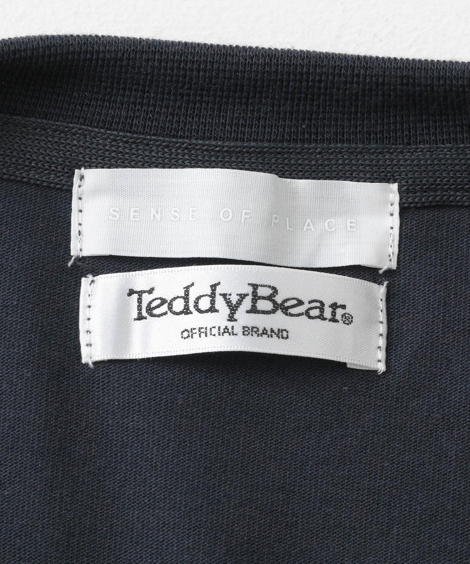 『別注』TeddyBear×SENSE OF PLACE　ショートスリーブTシャツ CHARCOAL L