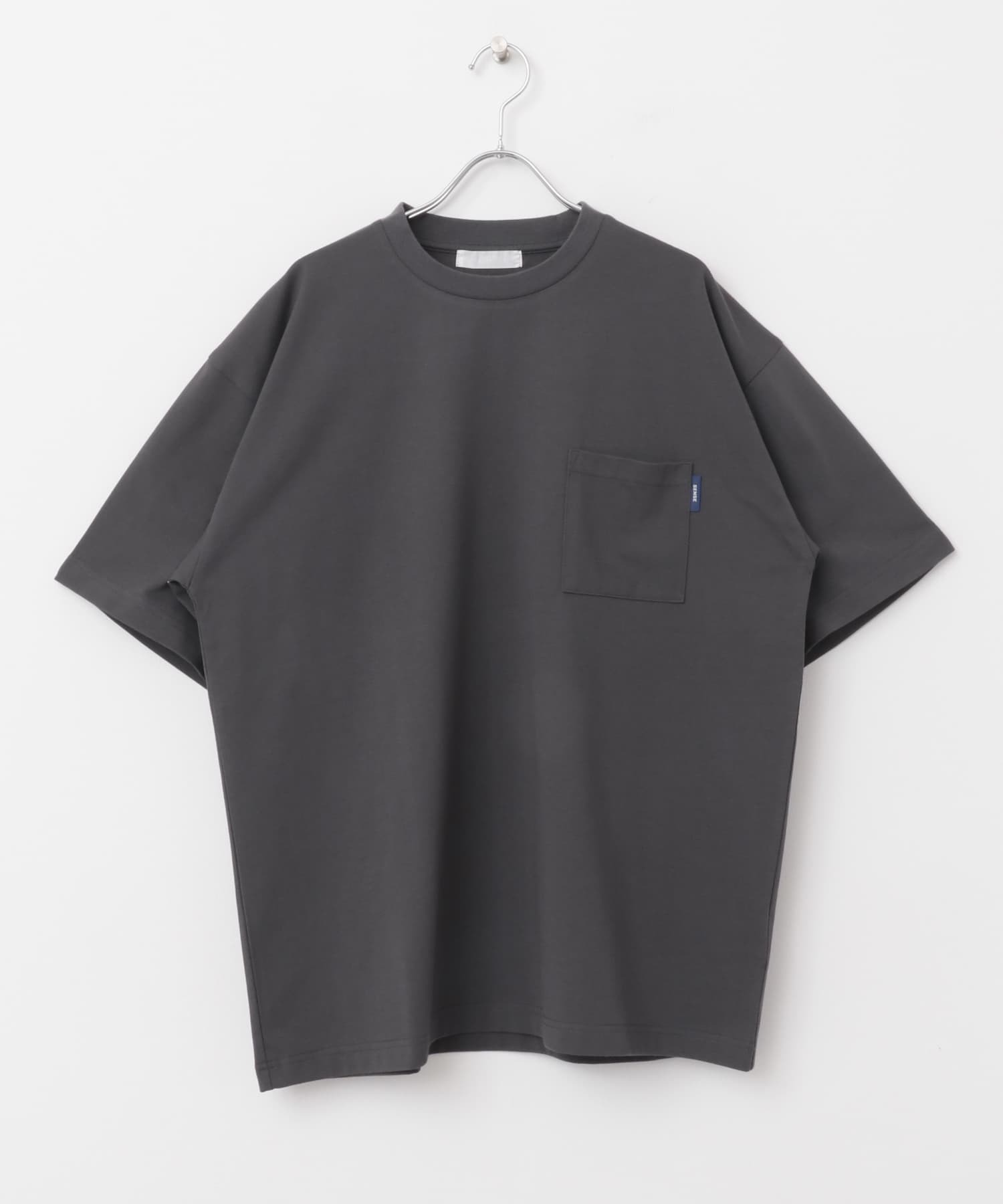 『UR TECH ひやサラクール』リラックスポケTシャツ CHARCOAL M