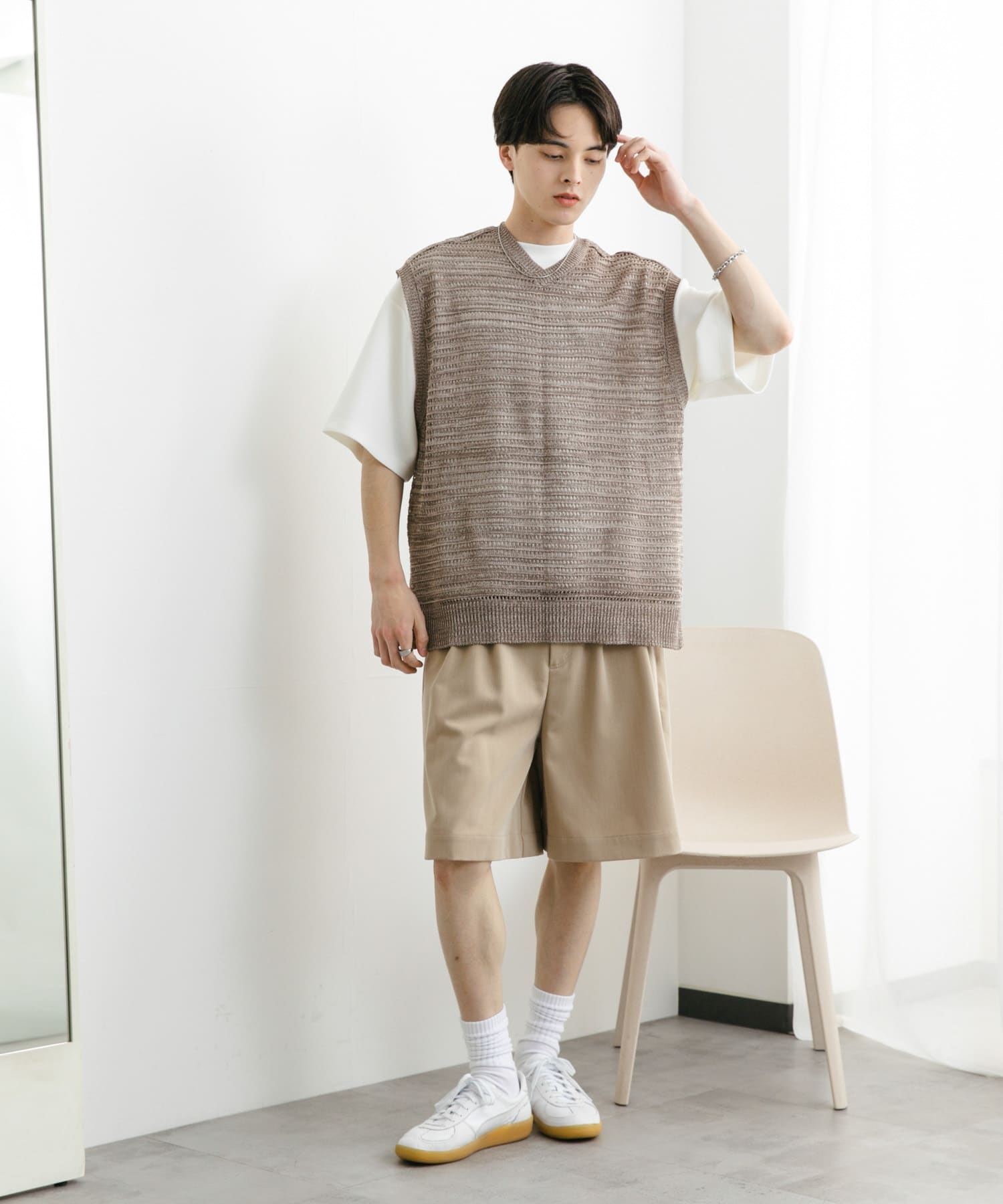 ミックスメランジVネックベスト(M BROWN): トップス｜URBAN RESEARCH
