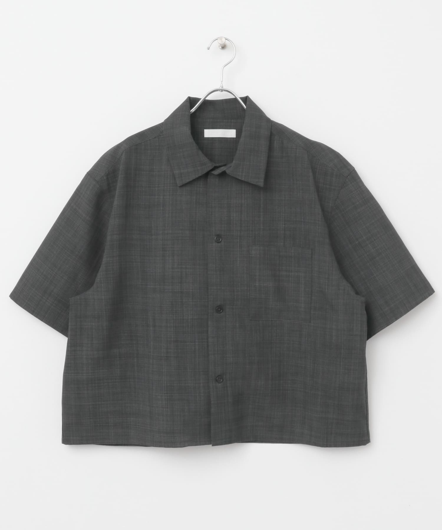 PGG グレー ショートスリーブシャツ Regen Glanz シャツ cropped short