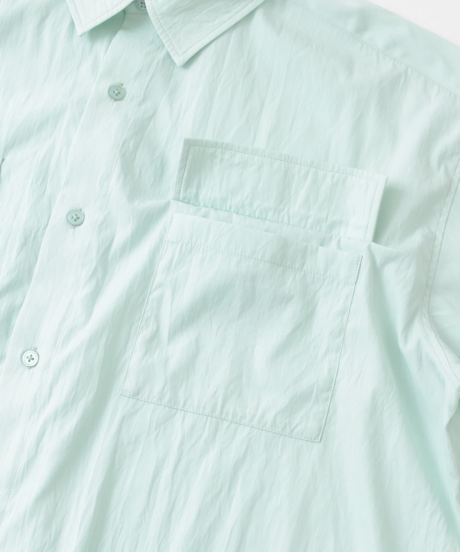 ワッシャーナイロンショートスリーブシャツ L.BLUE M