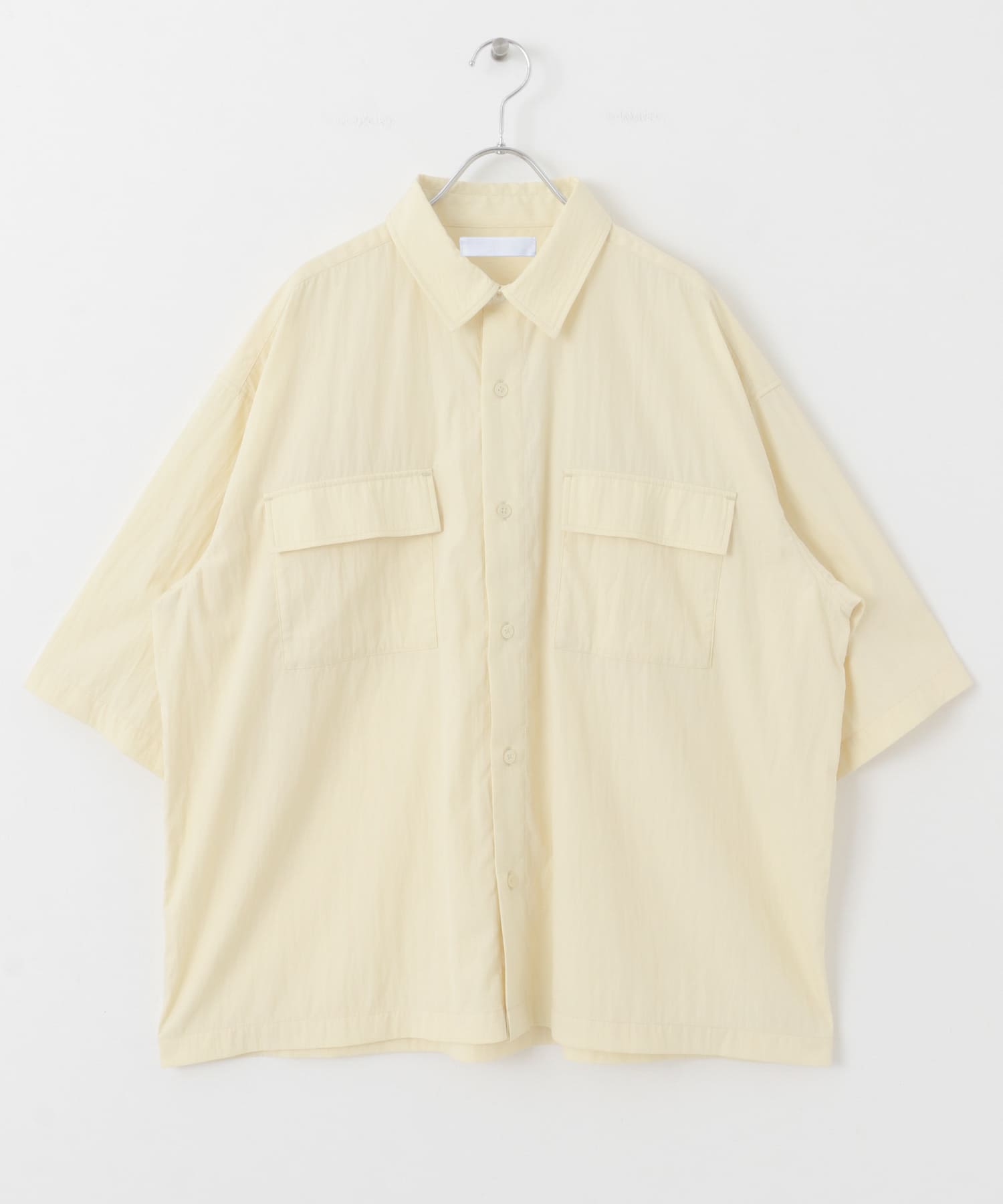 ワッシャーナイロンショートスリーブシャツ L.YELLOW M