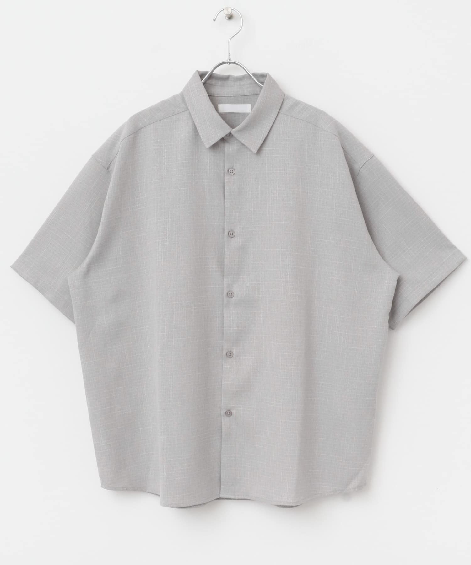 メランジレギュラーカラーショートスリーブシャツ GREIGE M