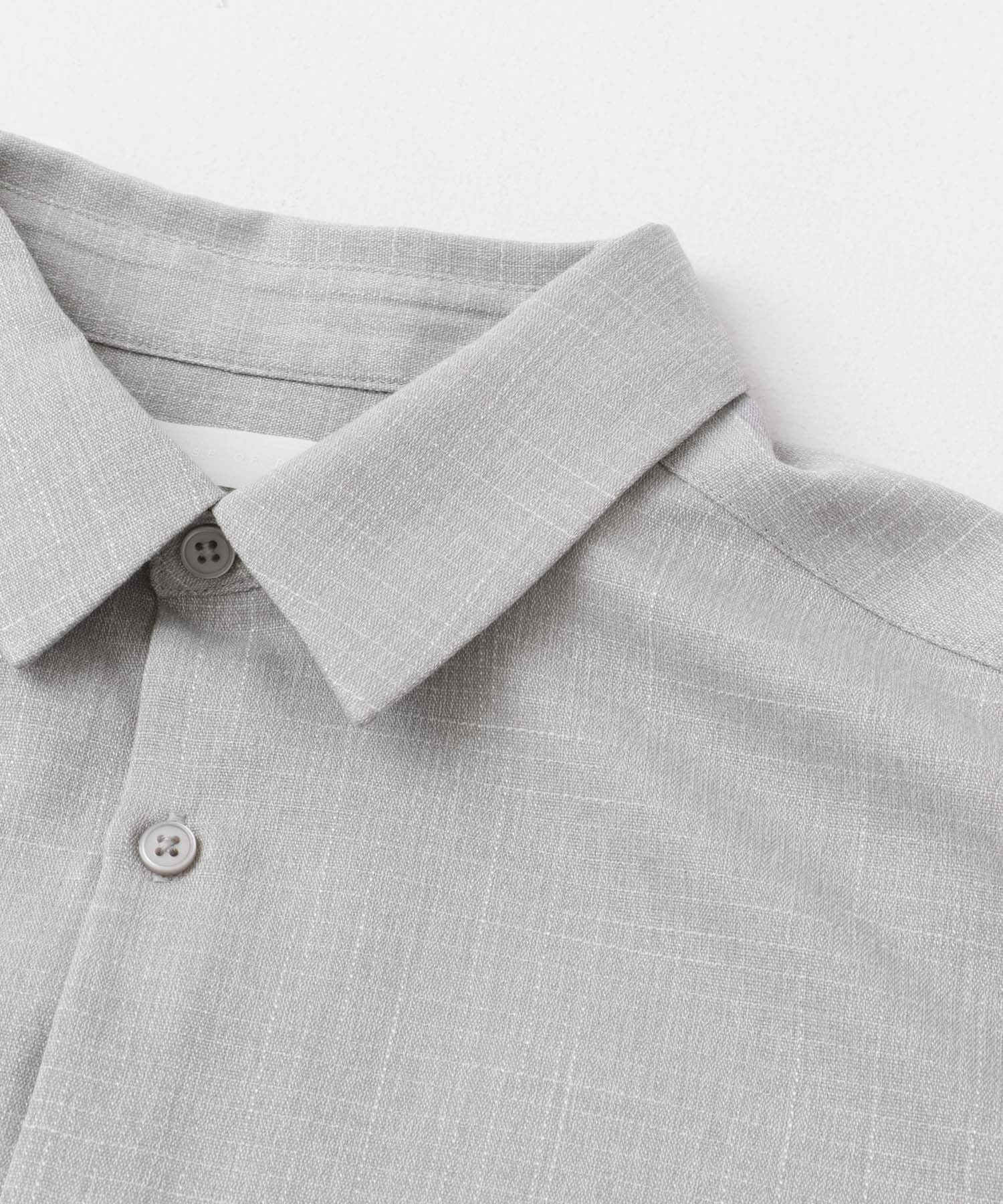 メランジレギュラーカラーショートスリーブシャツ GREIGE M