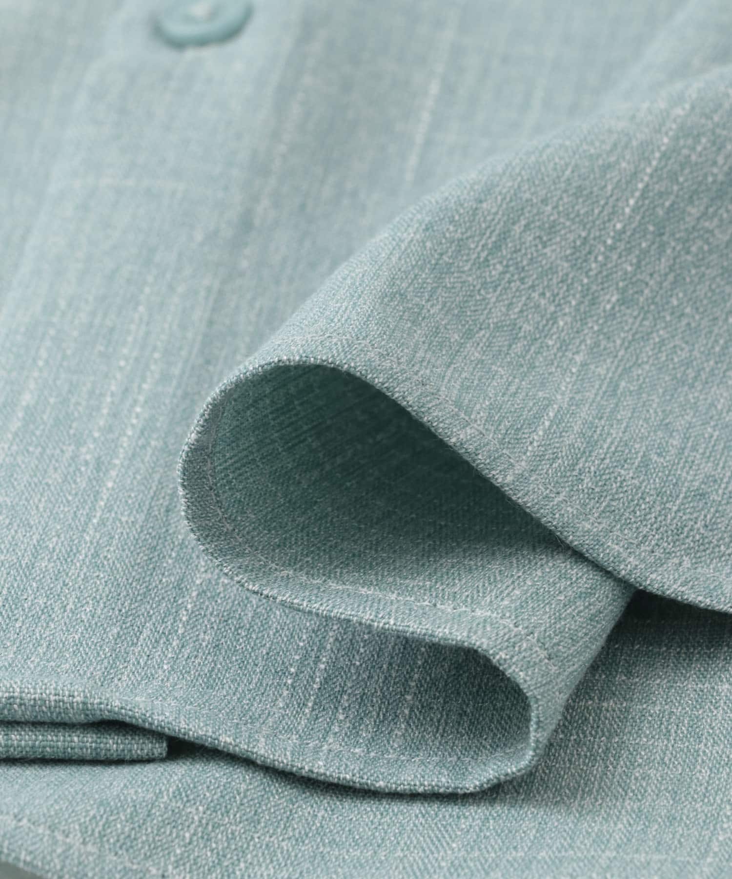 メランジレギュラーカラーショートスリーブシャツ MINT M