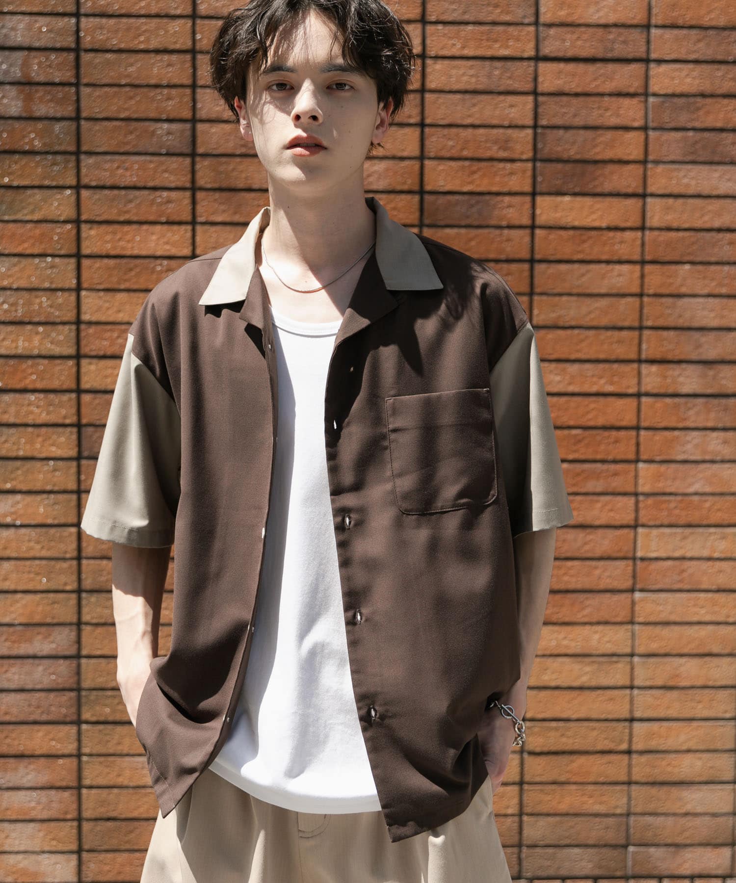 FreshService オープンカラーシャツ Fresh Service (フレッシュサービス) COOLFIBER OPEN COLLAR S/S