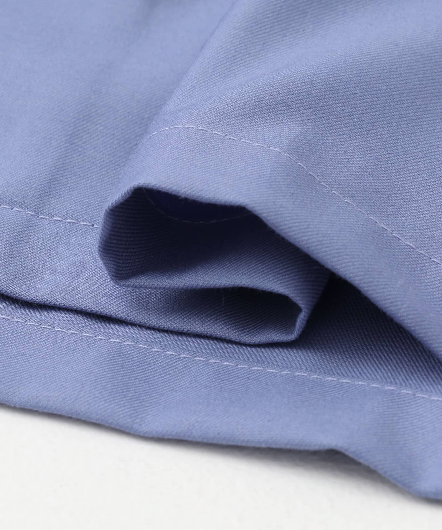 バイカラーオープンカラーショートスリーブシャツ L.BLUE M