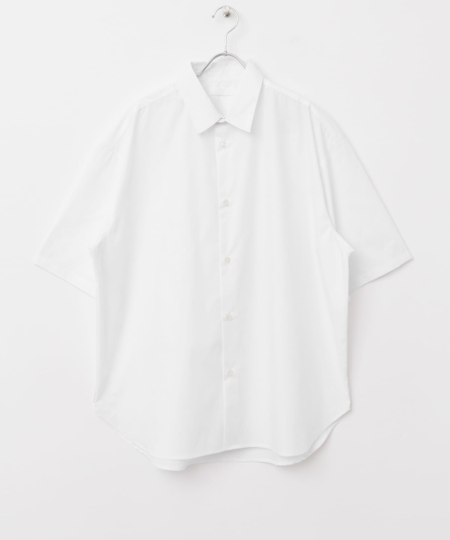 『ユニセックス』リラックスフィットレギュラーカラーショートスリーブシャツ WHITE M