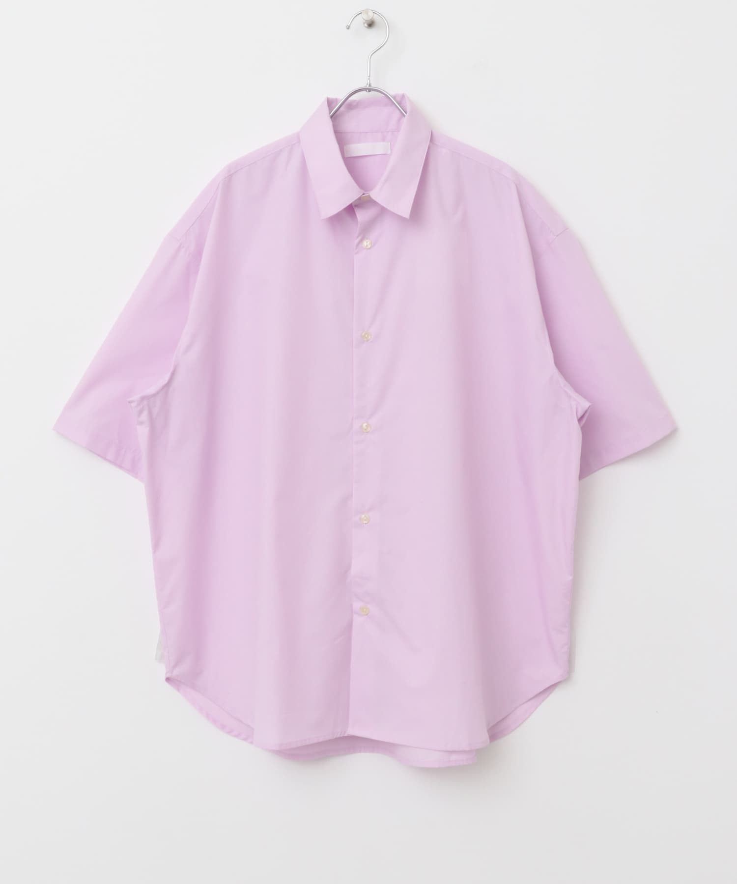 『ユニセックス』リラックスフィットレギュラーカラーショートスリーブシャツ L.PINK M