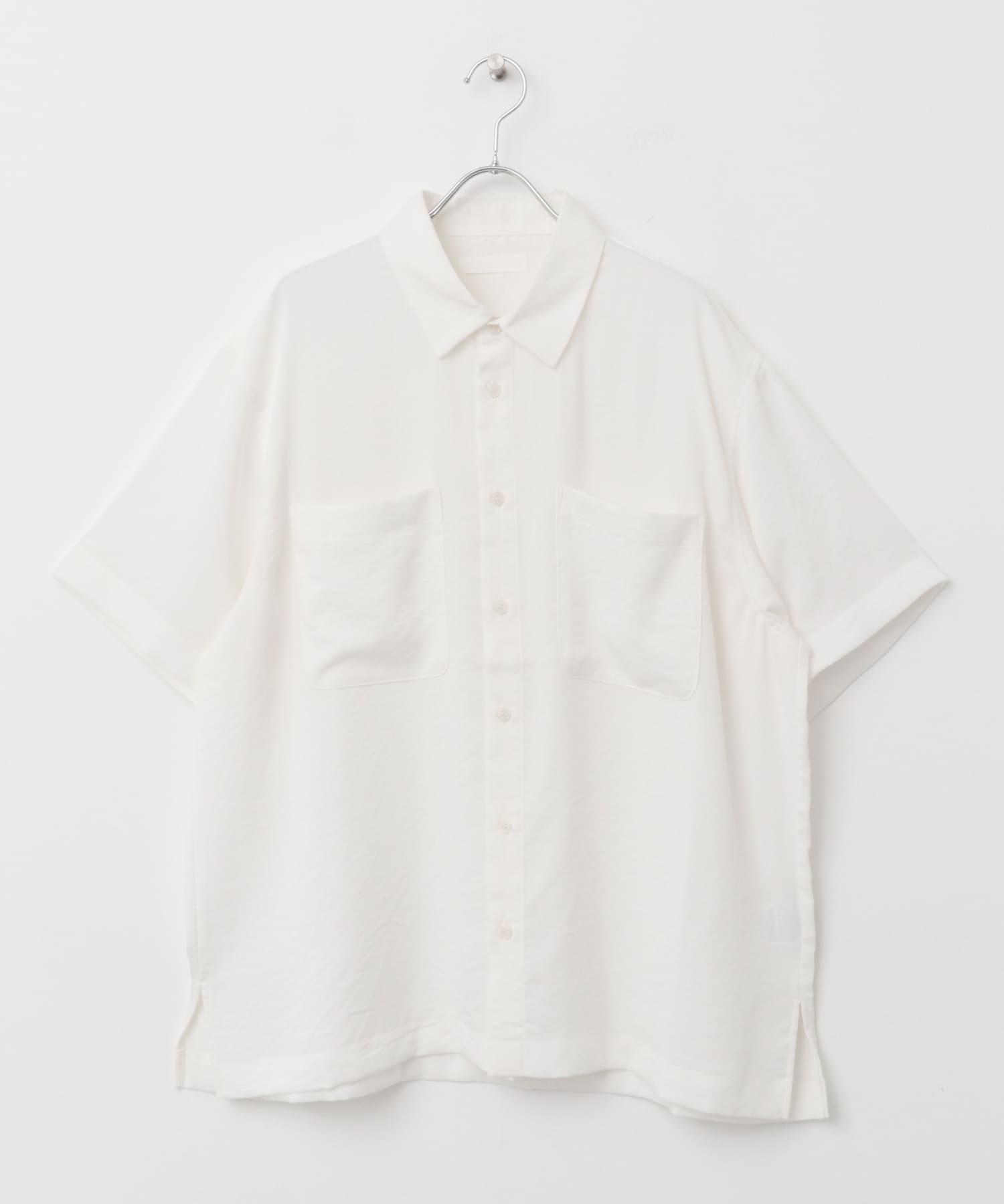 ソフトツイルWPKレギュラーカラーショートスリーブシャツ WHITE M