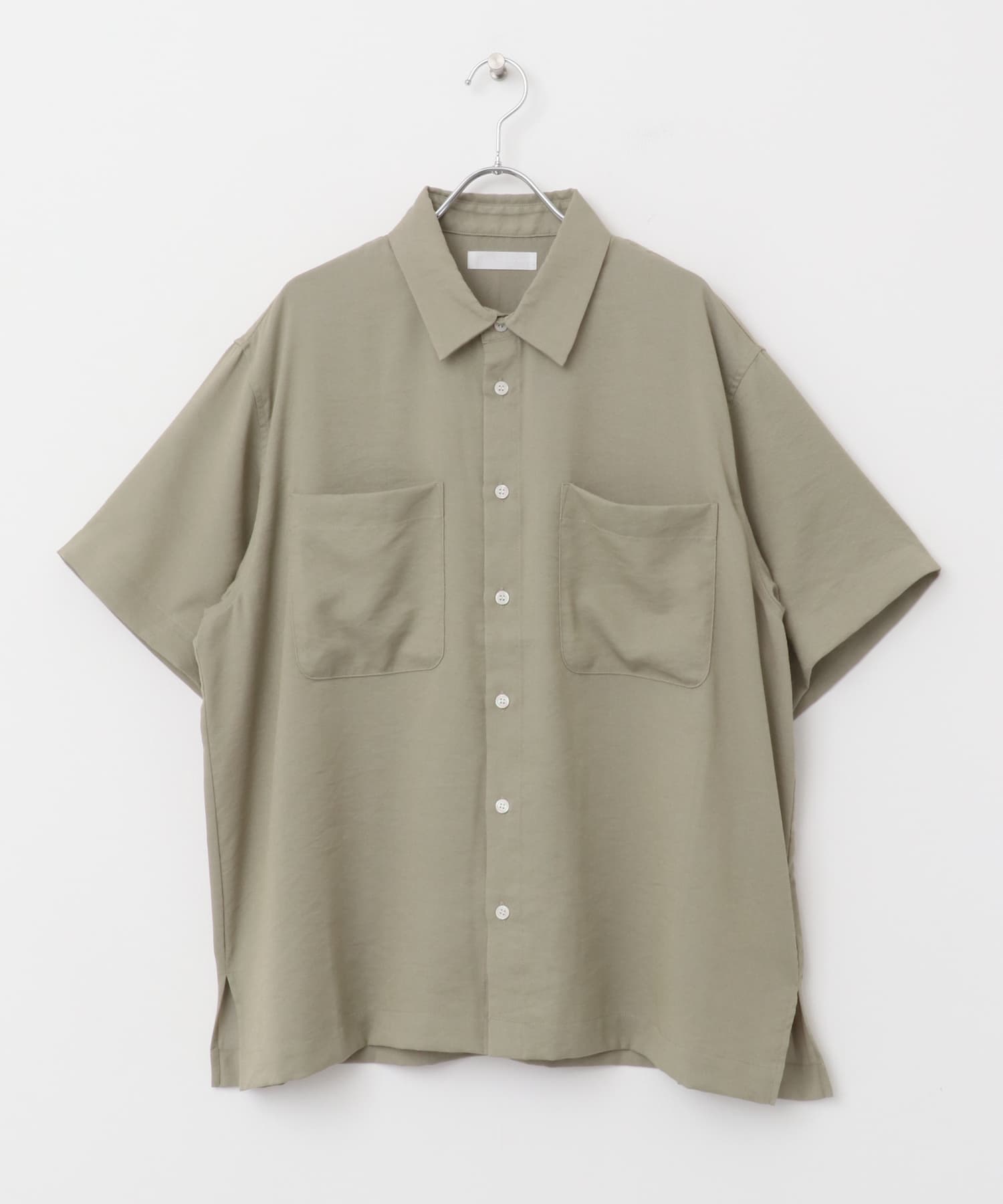 ソフトツイルWPKレギュラーカラーショートスリーブシャツ L.MINT M