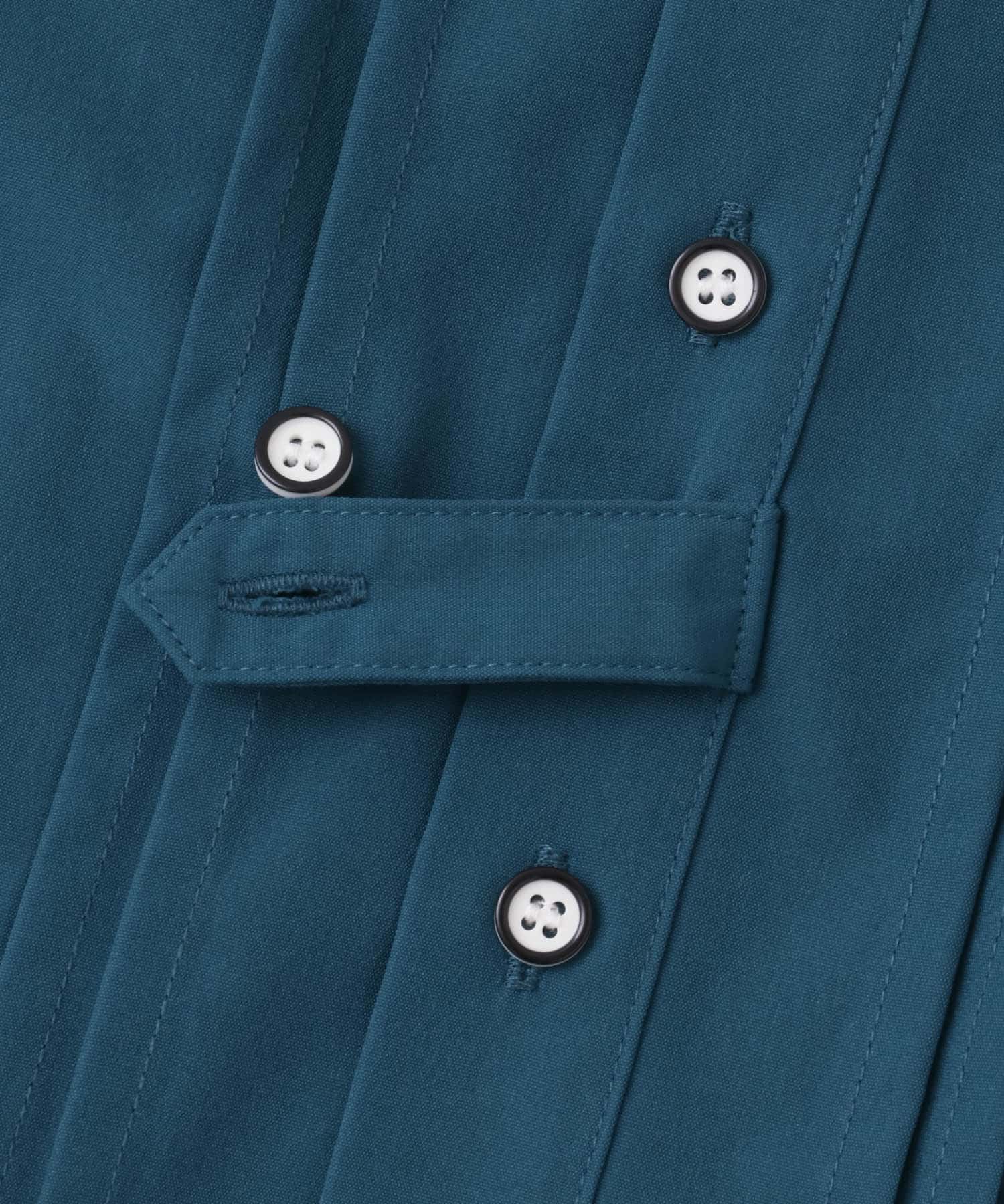 デザインオープンカラーショートスリーブシャツ BLUE M