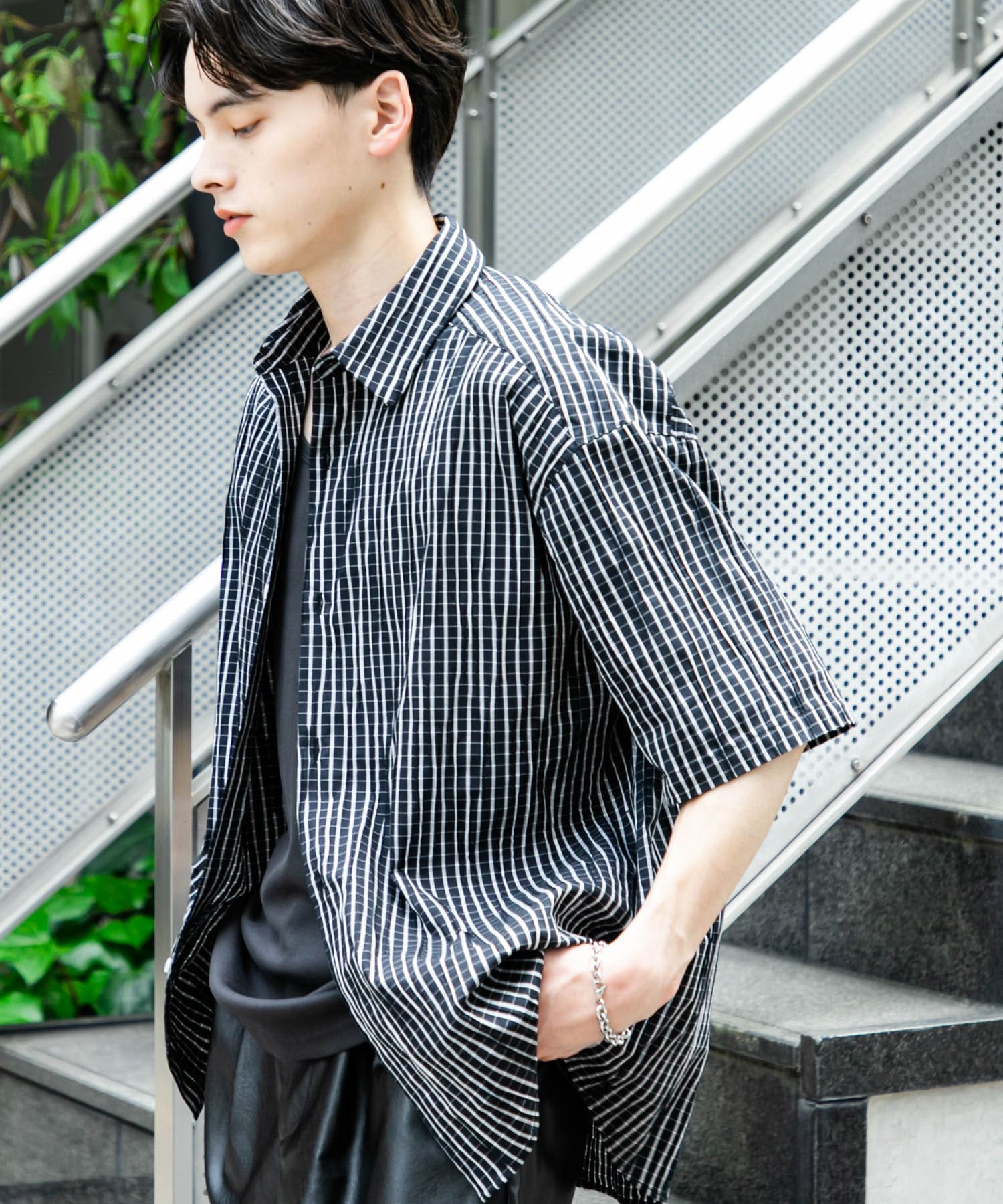 アソートジャガードショートスリーブシャツ