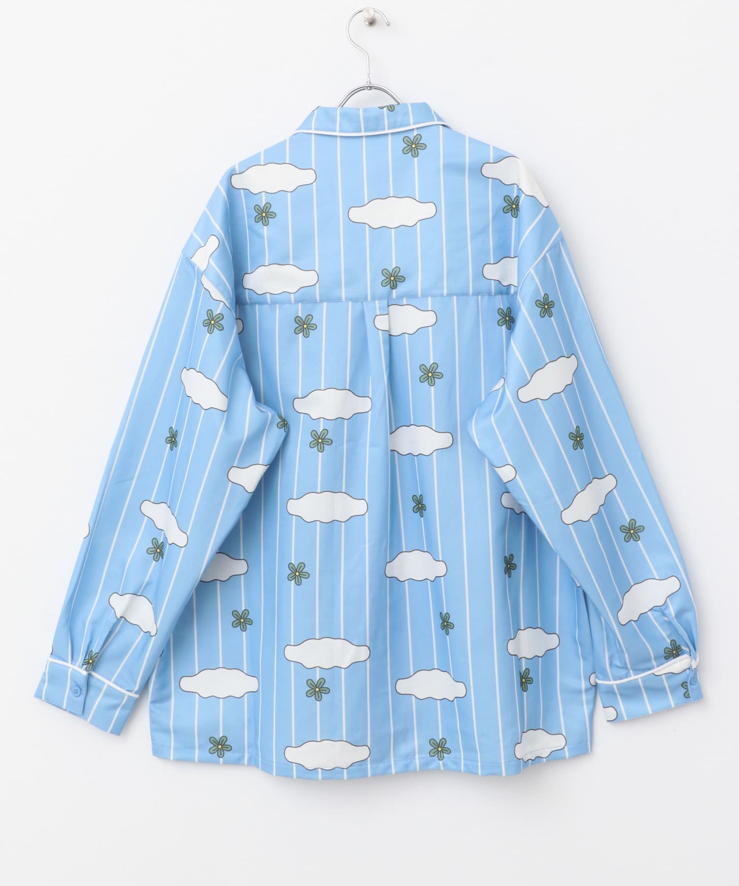『別注』OATSIDE×SENSE OF PLACE　オープンカラーシャツ BLUE M