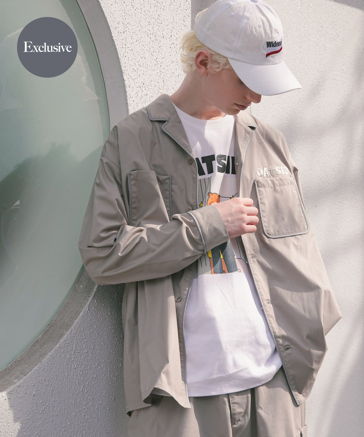 『別注』OATSIDE×SENSE OF PLACE　オープンカラーシャツ