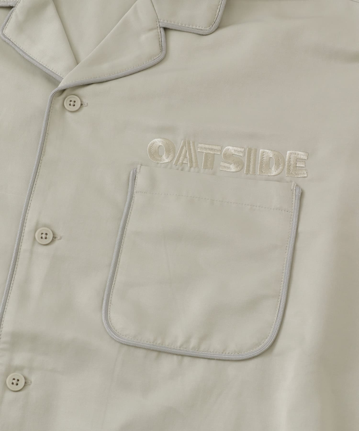 『別注』OATSIDE×SENSE OF PLACE　オープンカラーシャツ GRAY M