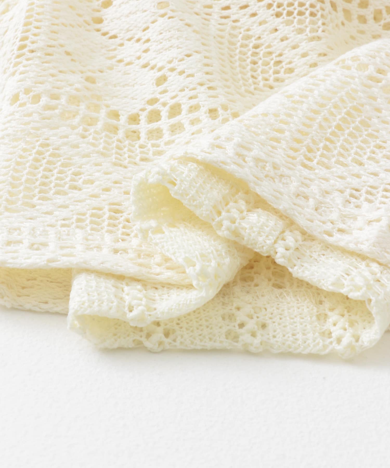 レースフェイクレイヤードロングスリーブシャツ IVORY M