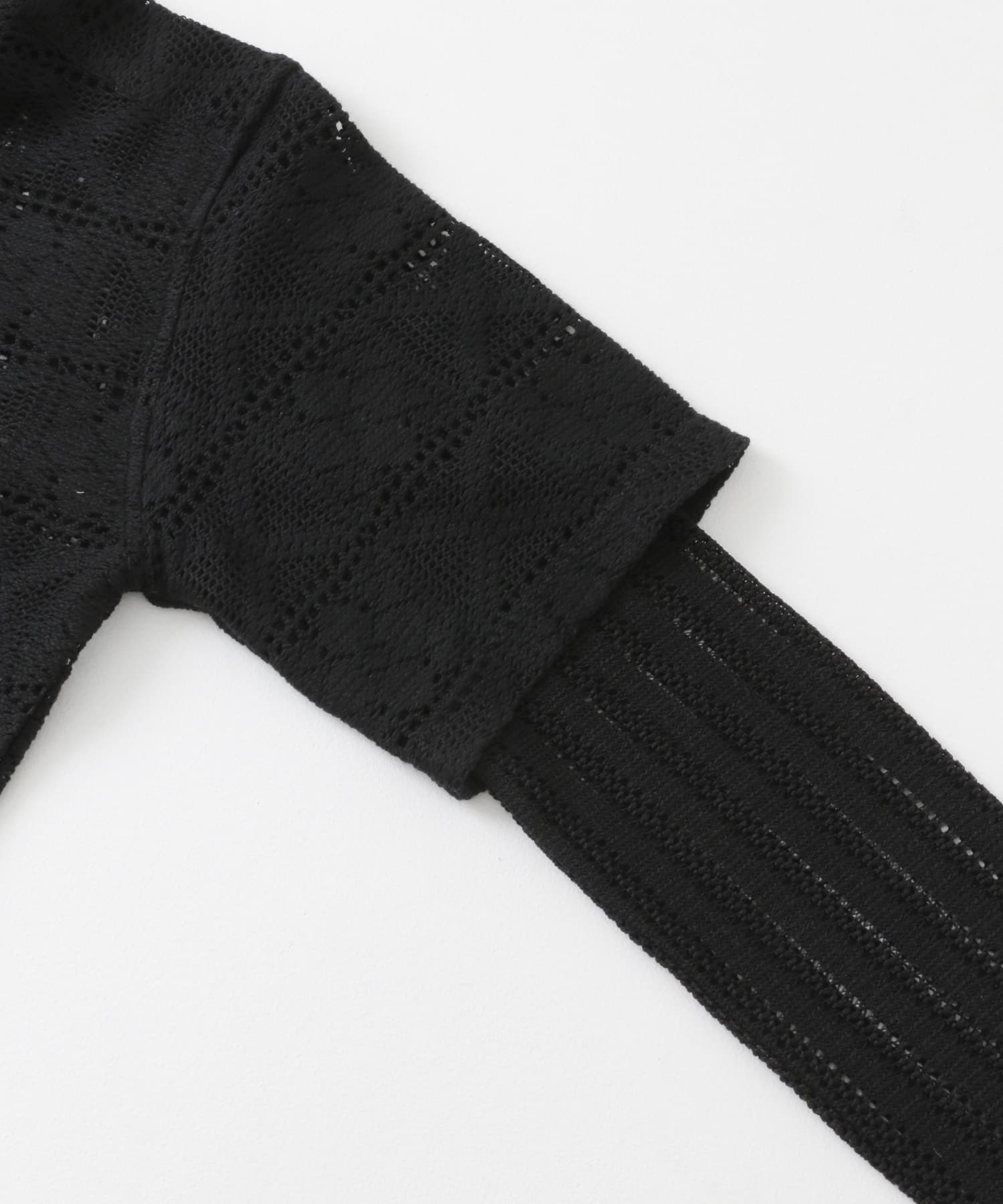 レースフェイクレイヤードロングスリーブシャツ BLACK M