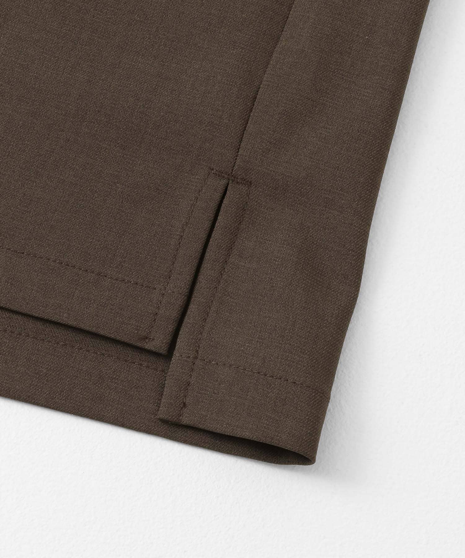 『ユニセックス』オープンカラールーズショートスリーブシャツ BROWN S