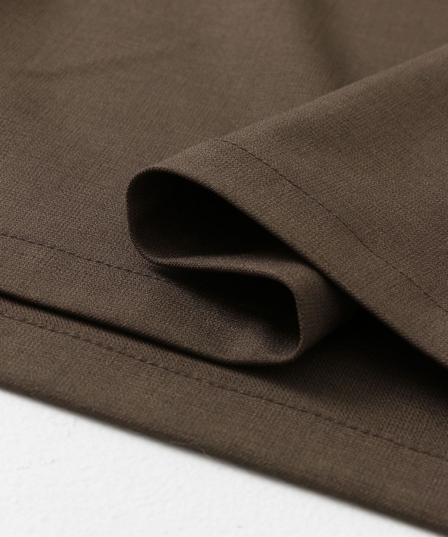 『ユニセックス』オープンカラールーズショートスリーブシャツ BROWN S