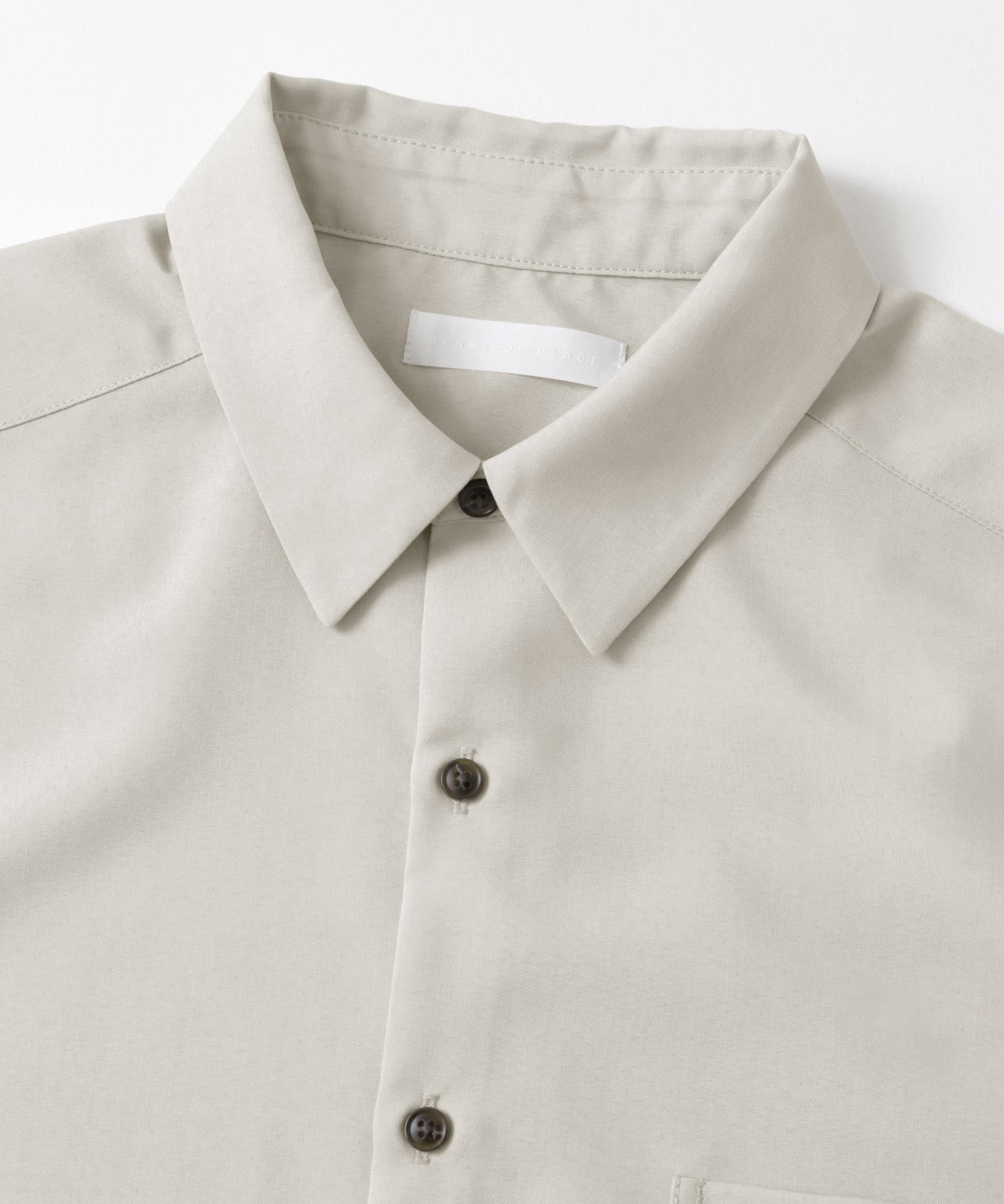 『セットアップ対応』『速乾』クイックドライレギュラーカラーショートスリーブシャツII GREIGE M