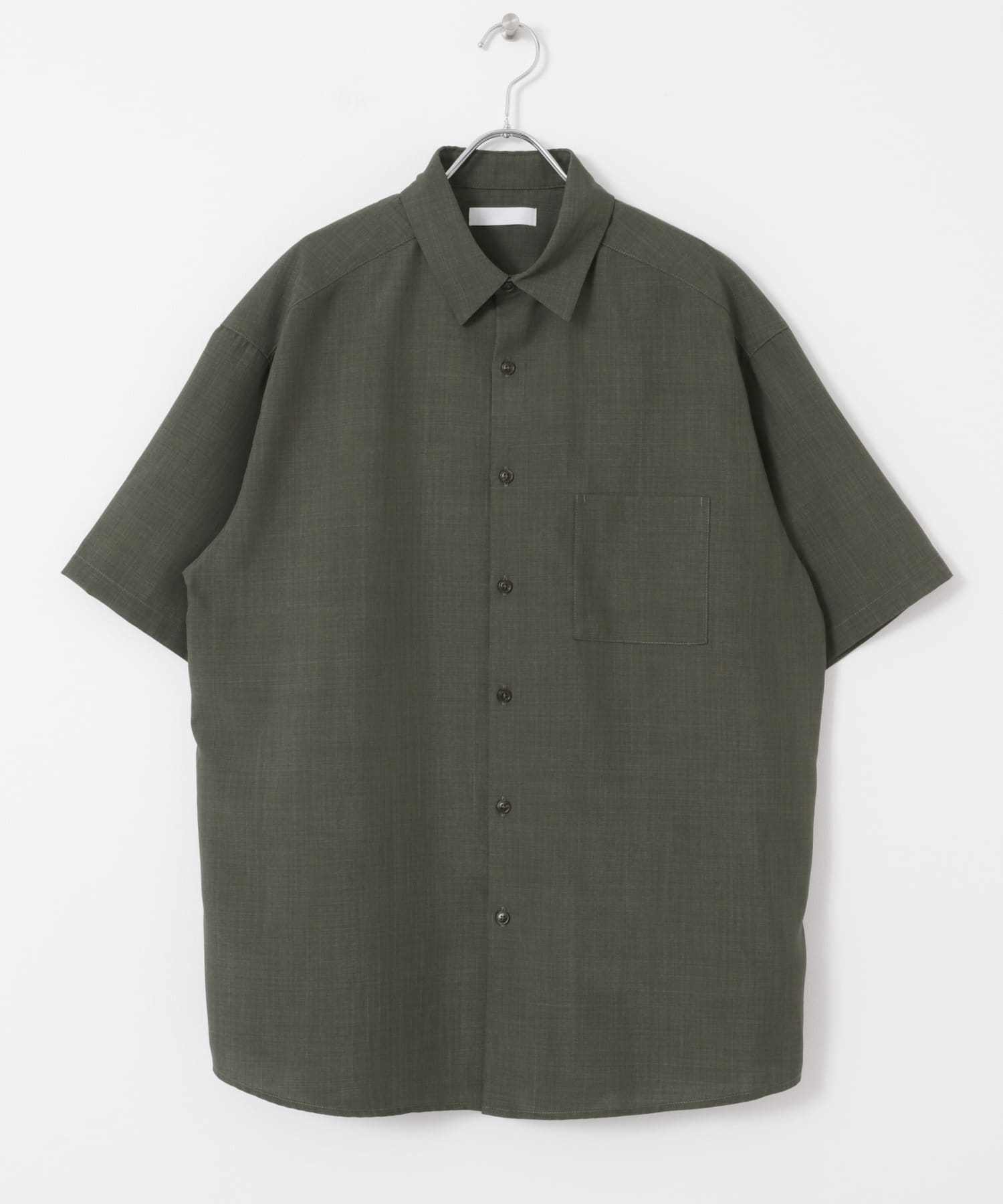 『セットアップ対応』『速乾』クイックドライレギュラーカラーショートスリーブシャツII KHAKI M