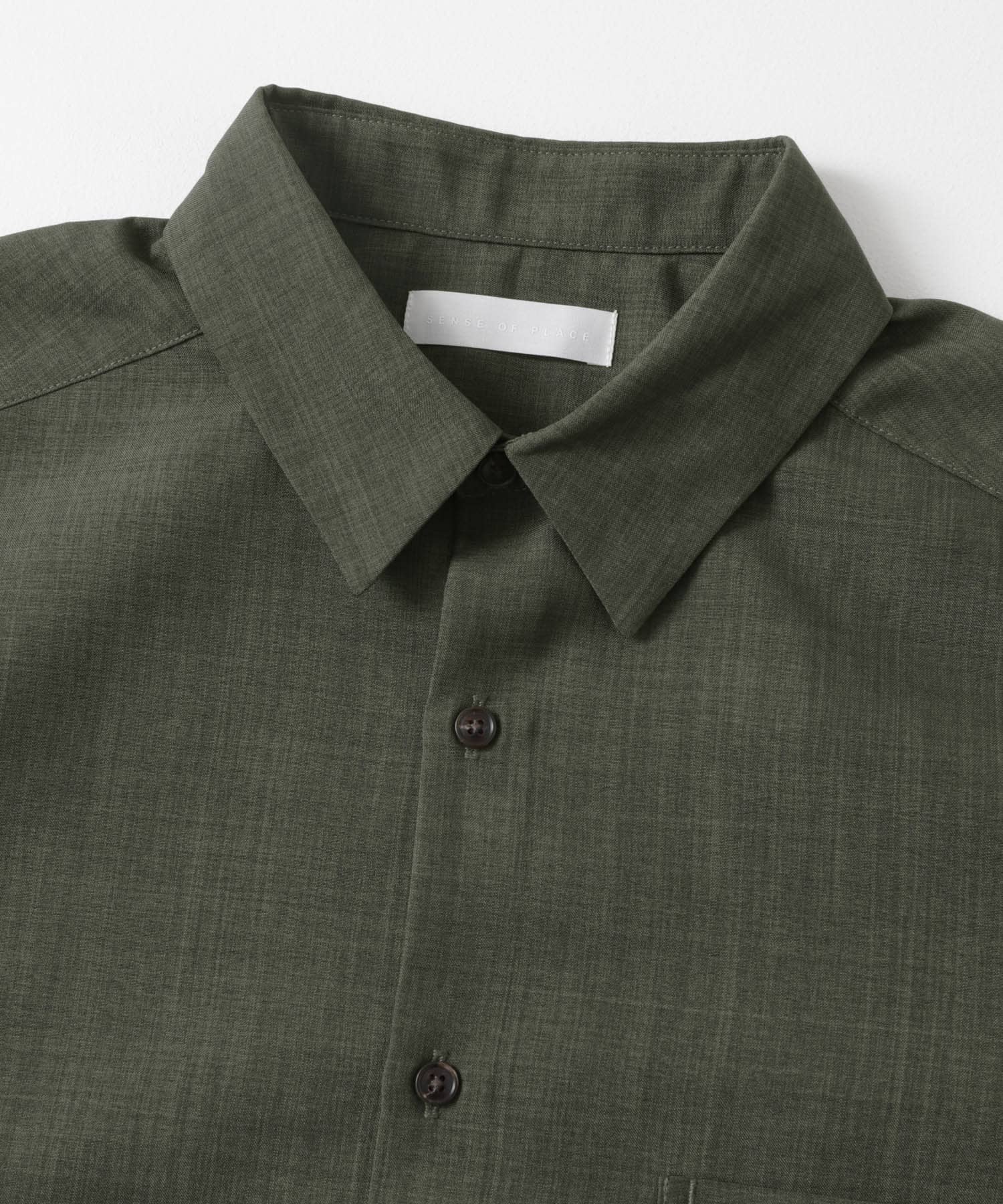 『セットアップ対応』『速乾』クイックドライレギュラーカラーショートスリーブシャツII KHAKI M