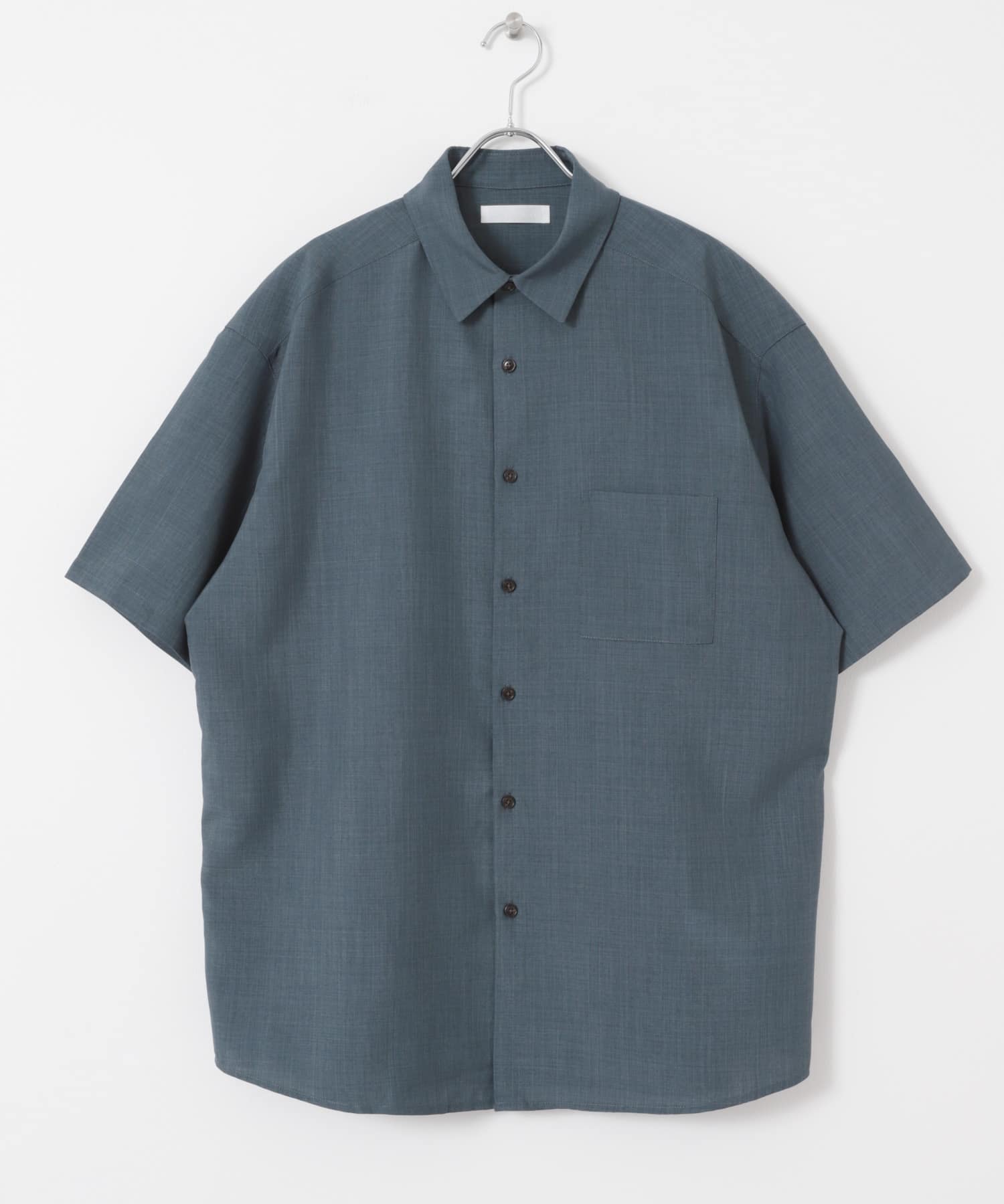 『セットアップ対応』『速乾』クイックドライレギュラーカラーショートスリーブシャツII BLUE M